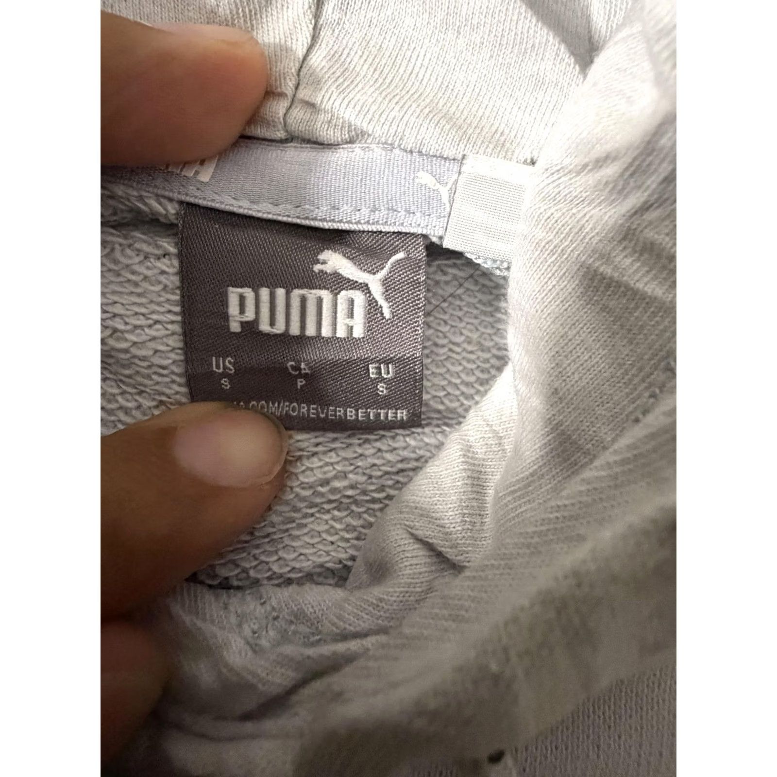 Puma Puma Hoodie Mens Small Gray Pullover Logo Sweatshirt Kangaroo Pocket Size US S / EU 44-46 / 1 - 5 Thumbnail