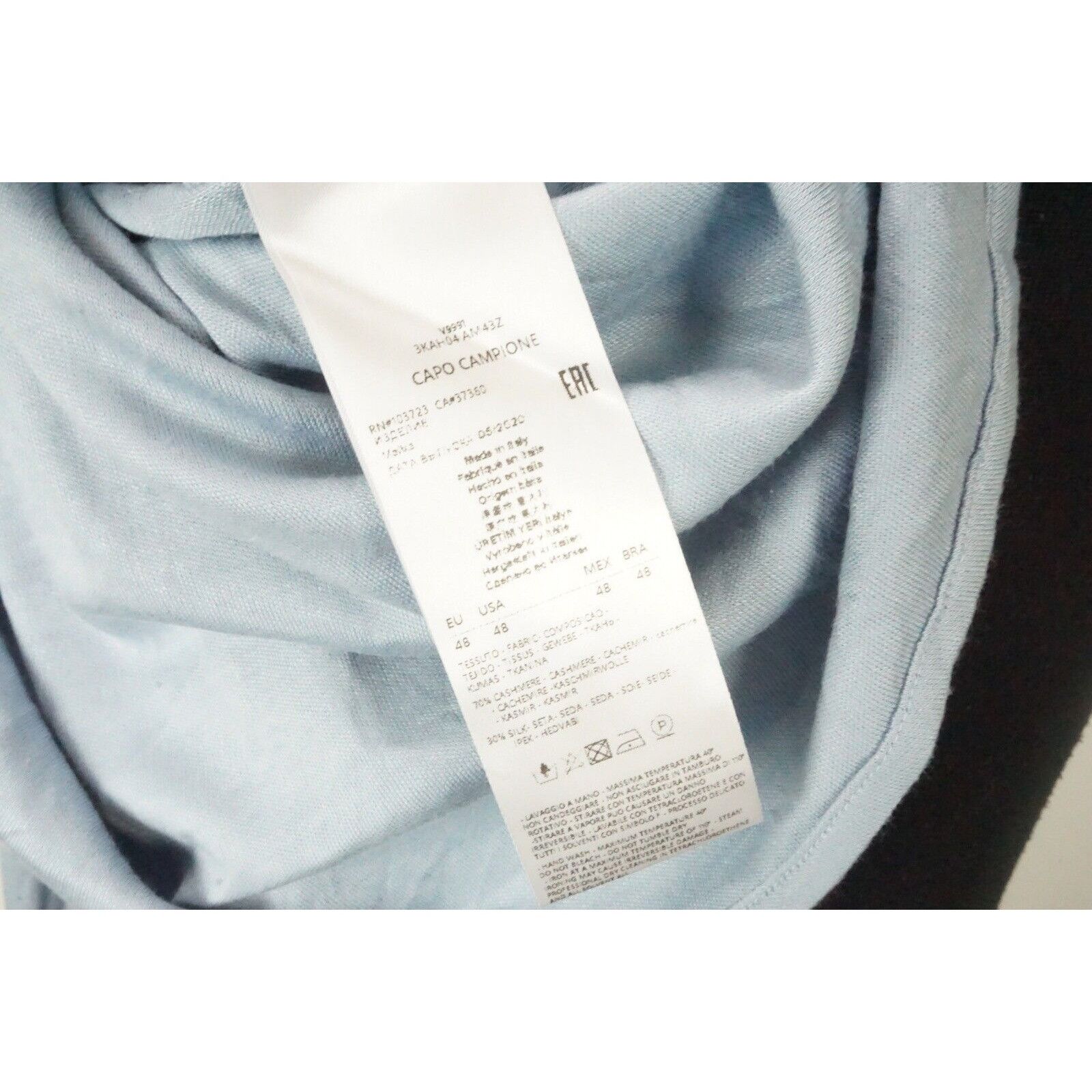 Giorgio Armani Giorgio Armani Black Label Light Blue Cashmere Blend Rugby S Size US M / EU 48-50 / 2 - 6 Thumbnail