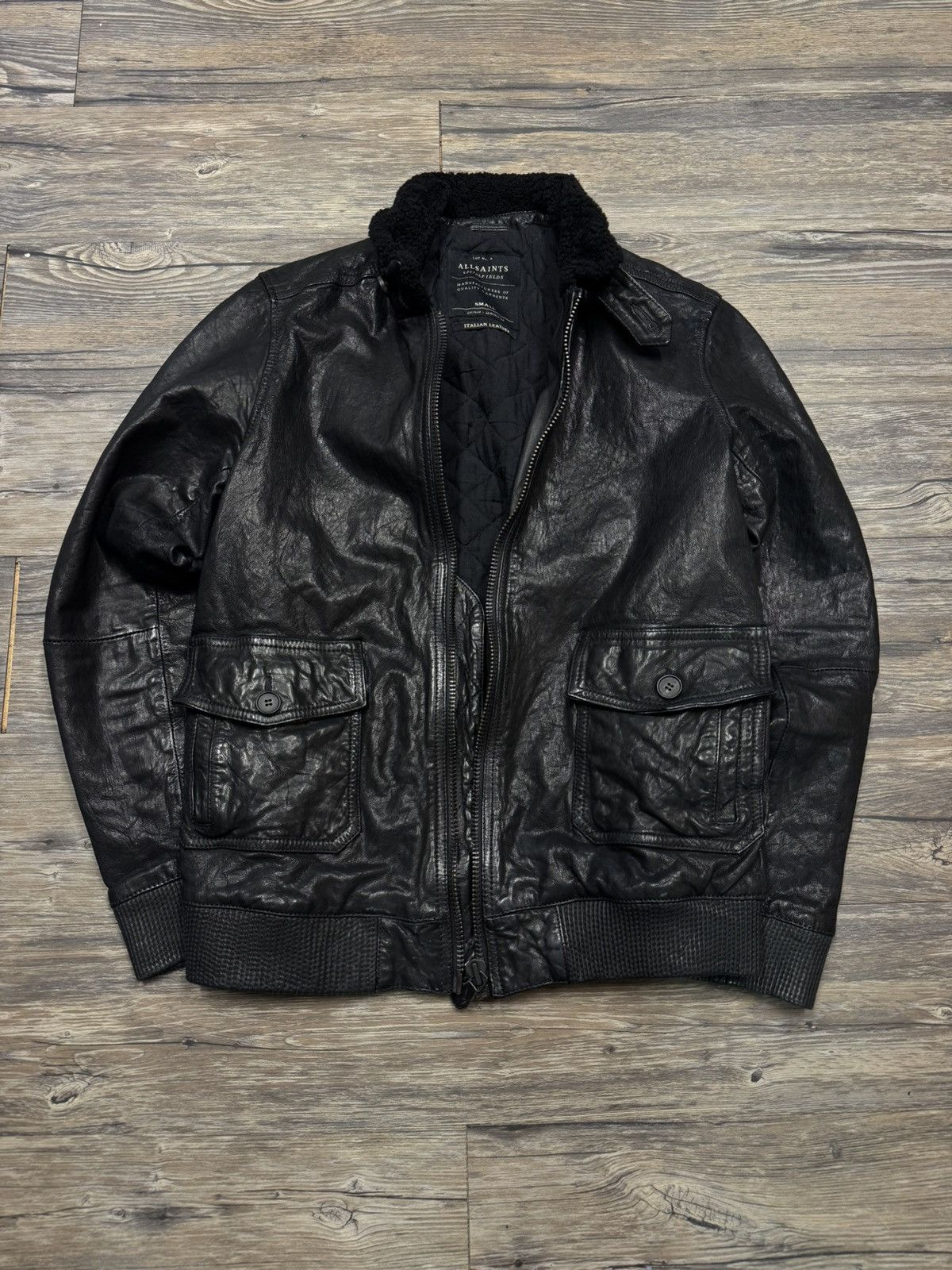 Allsaints Calfskin Biker Jacket