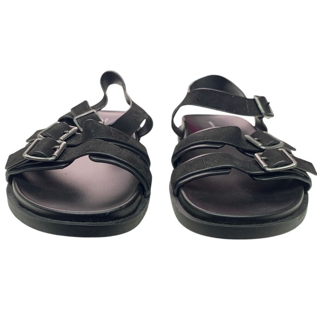 American Eagle Outfitters New American Eagle Womens Size 8 Black Faux Leather Sandals Size US 8 / IT 38 - 4 Thumbnail