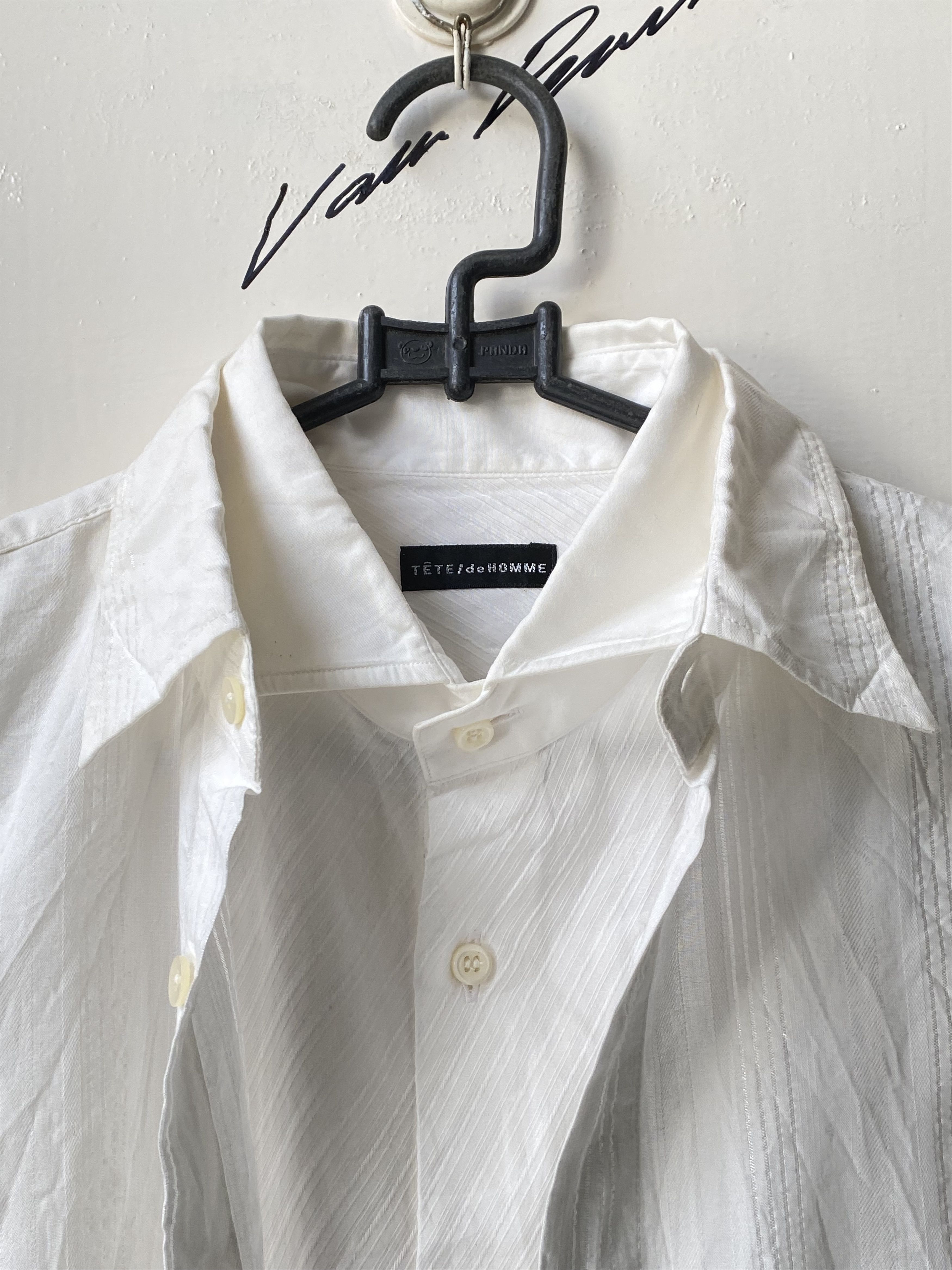 Issey Miyake TETE HOMME White Shirt Size US L / EU 52-54 / 3 - 5 Thumbnail