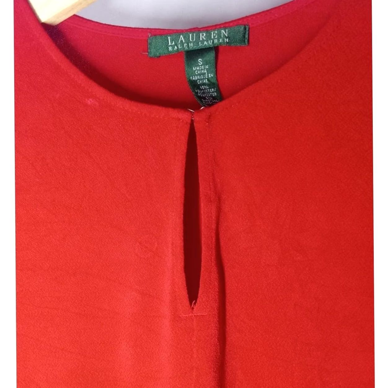 Ralph Lauren Lauren Ralph Lauren Red Knit Top Solid Crew Neck Long Sleeve Blouse Women Size S Size S / US 4 / IT 40 - 3 Thumbnail