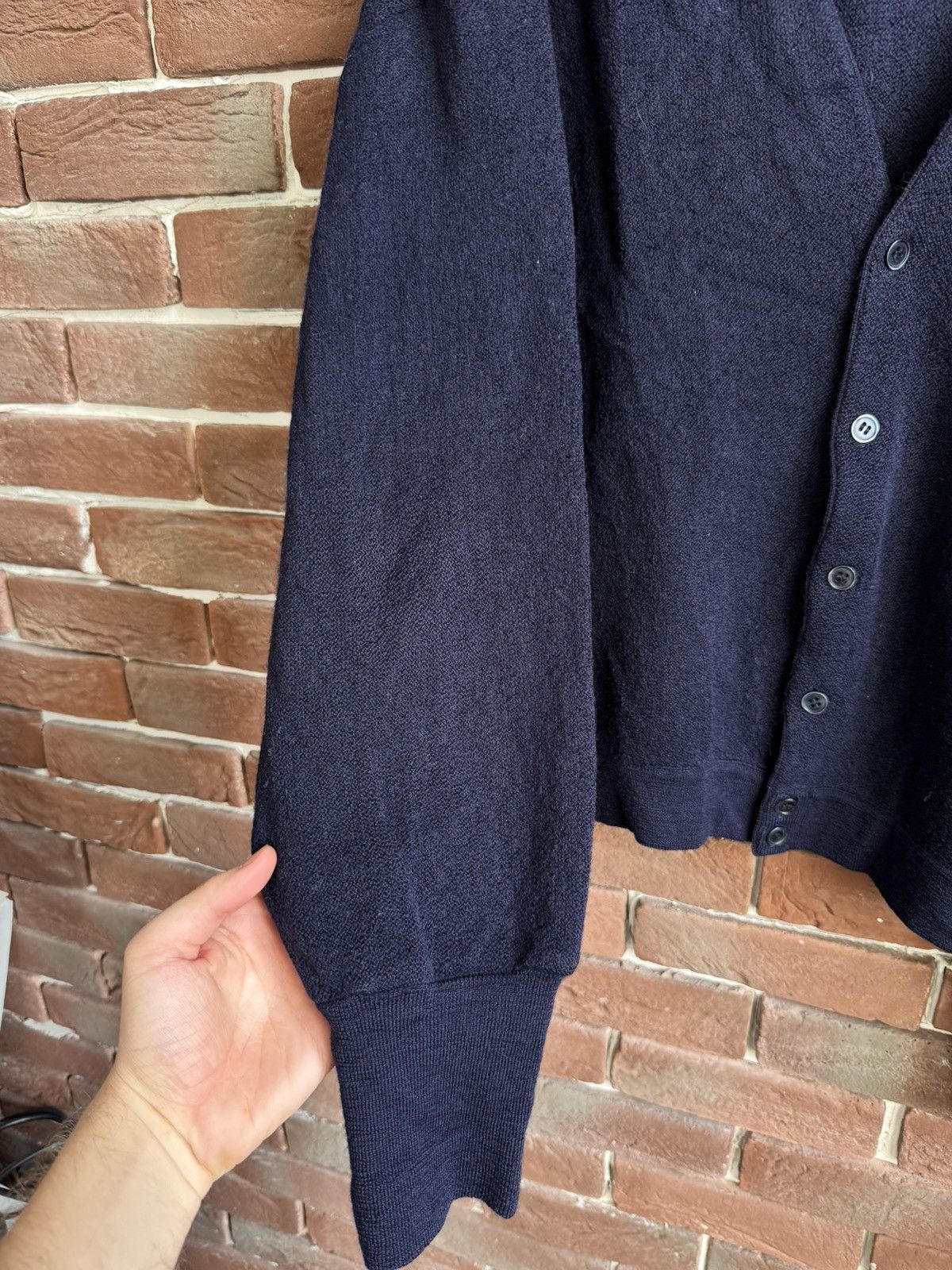 Lacoste Lacoste Vintage 80s Cardigan Sweater Navy 7 Classic Casual Size US XL / EU 56 / 4 - 3 Thumbnail