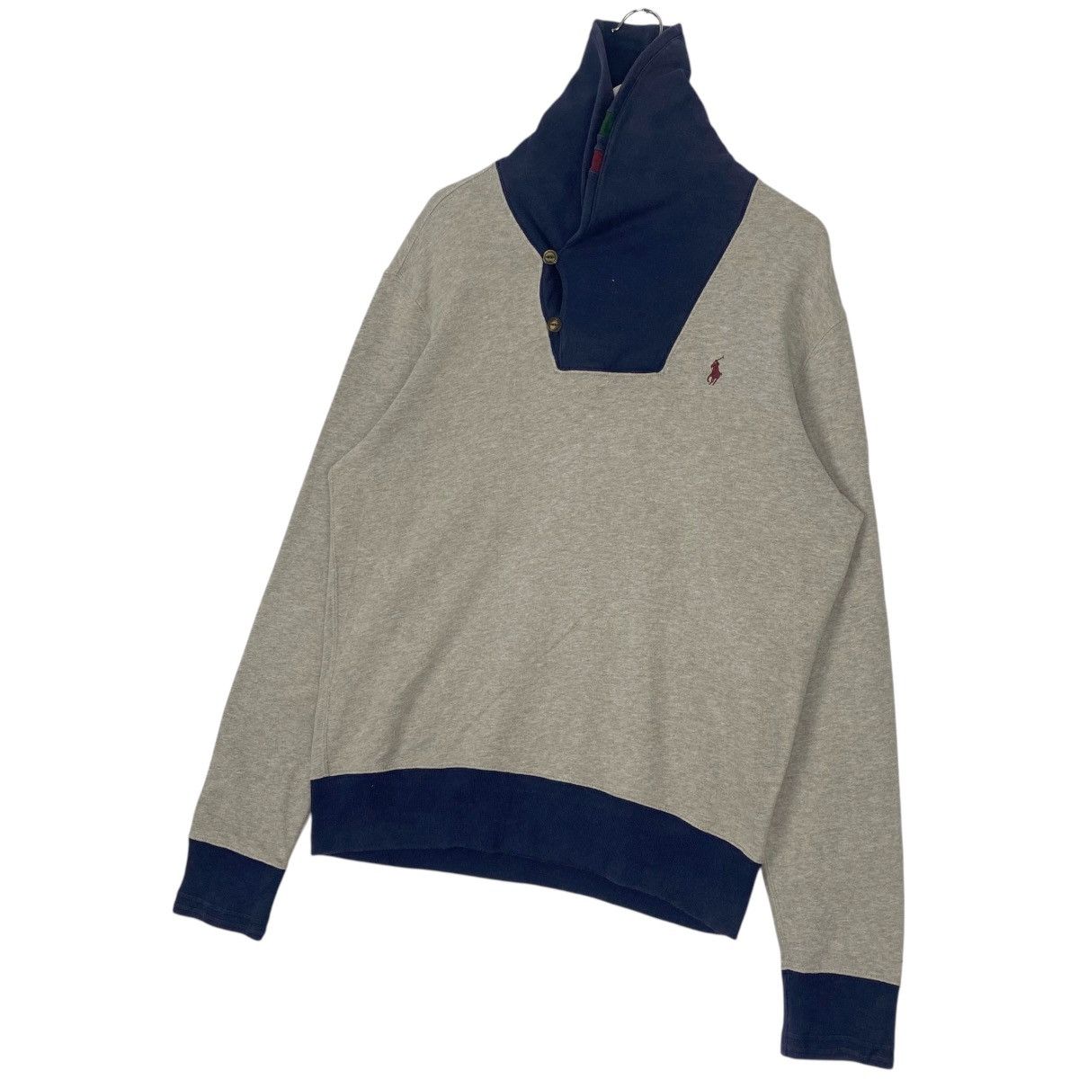 Vintage Vintage Polo Ralph Lauren Small Pony Shawl Collar Sweatshirt Size US L / EU 52-54 / 3 - 2 Thumbnail