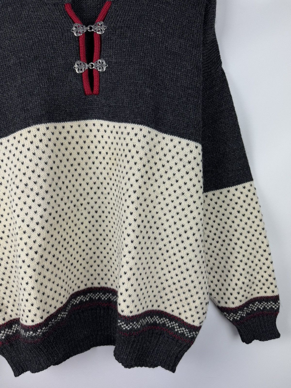 Norwool Norwool Men’s Vintage Knitted Wool Nordic Sweater Pullover Size US L / EU 52-54 / 3 - 6 Thumbnail