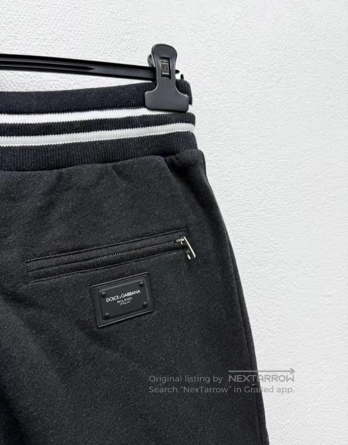Dolce & Gabbana Black Ribbed Cuff Sweatpants with Drawstring Waist. Size US 32 / EU 48 - 5 Thumbnail
