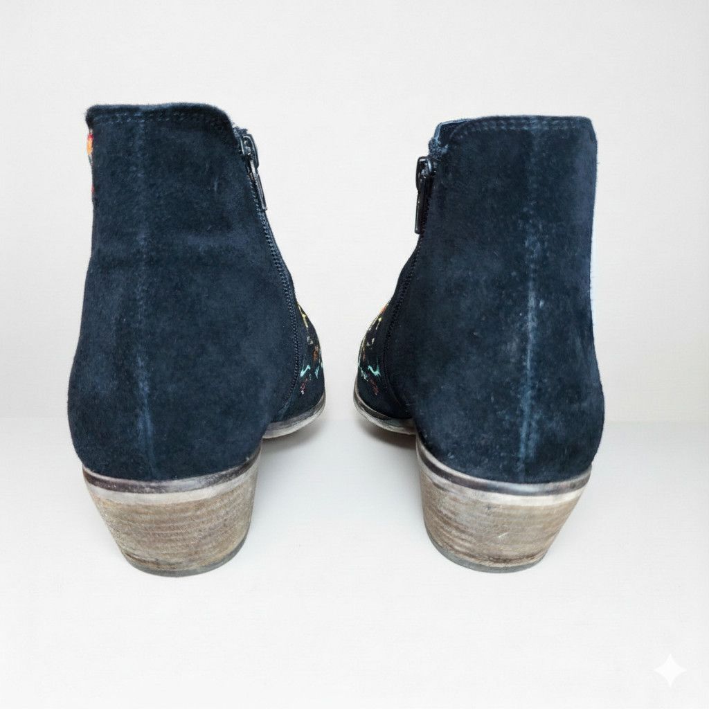 Other Diba Size 8.5 Booties Embroidered Black Suede Leather Size US 8.5 / IT 38.5 - 6 Thumbnail