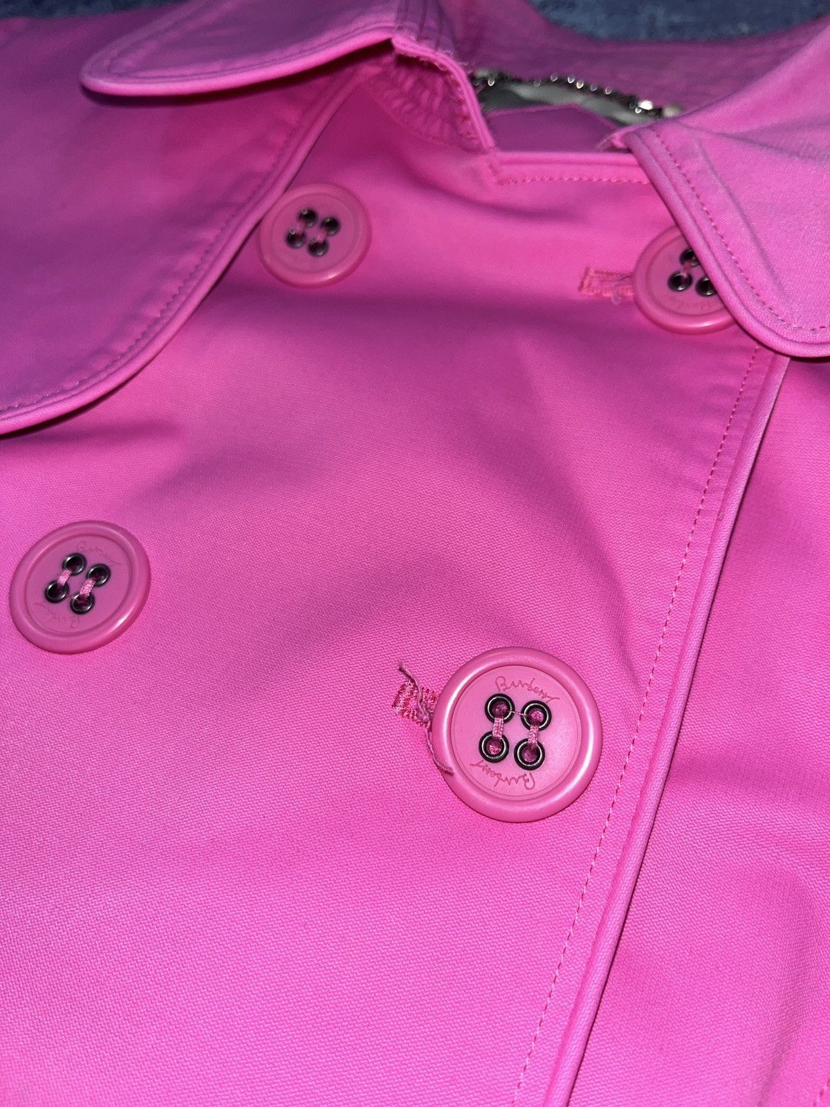 Burberry Rare Pink Barbie Vintage Burberry London Coat Trench Jacket Size S / US 4 / IT 40 - 8 Thumbnail