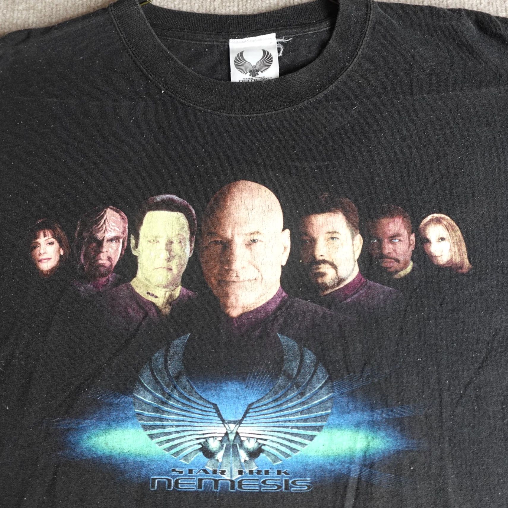 Vintage VINTAGE Star Trek Shirt 2XL Men Short Sleeve Crew Neck Black Cotton Jersey T-Shirt Nemesis 2002 Size US XXL / EU 58 / 5 - 2 Thumbnail