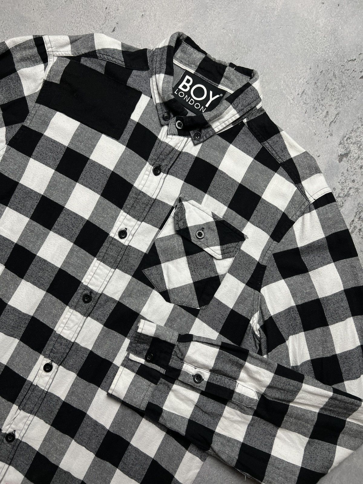Boy London Boy London Big Logo Embroidery 1976 Checked Flannel USA y2k Size US XL / EU 56 / 4 - 3 Thumbnail