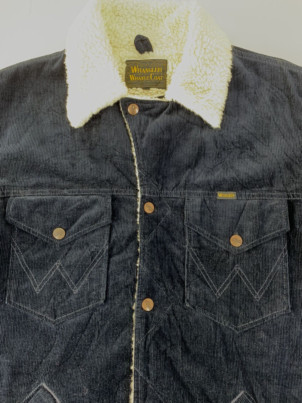 Wrangler Vintage Wrange Coat Shearling Corduroy Sherpa Jacket Size US L / EU 52-54 / 3 - 3 Thumbnail