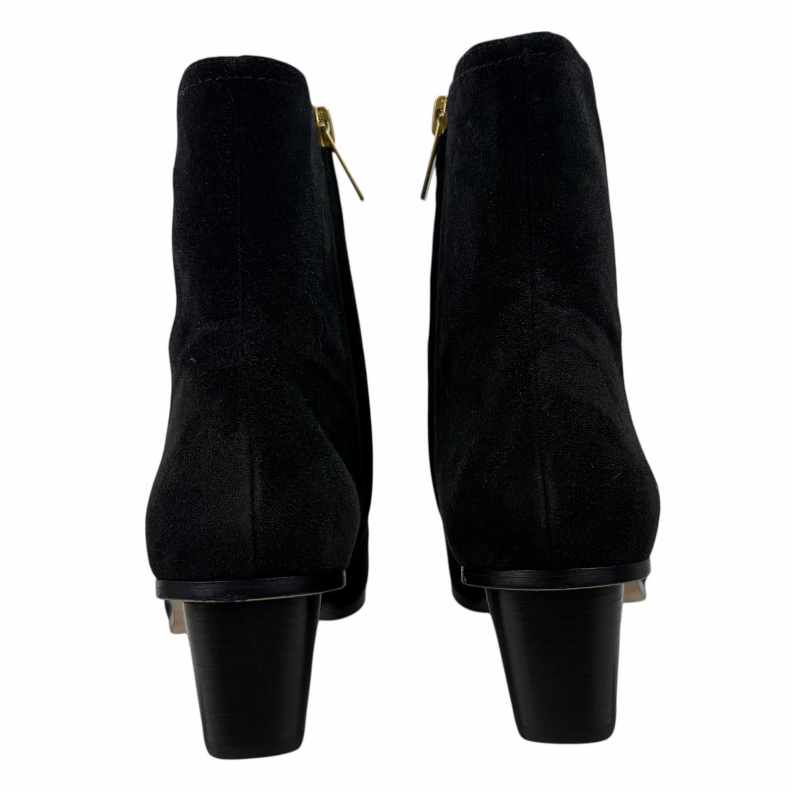 Veronica Beard Veronica Beard Ames Suede Block Heel Ankle Boots Black 8M Size US 8 / IT 38 - 9 Thumbnail