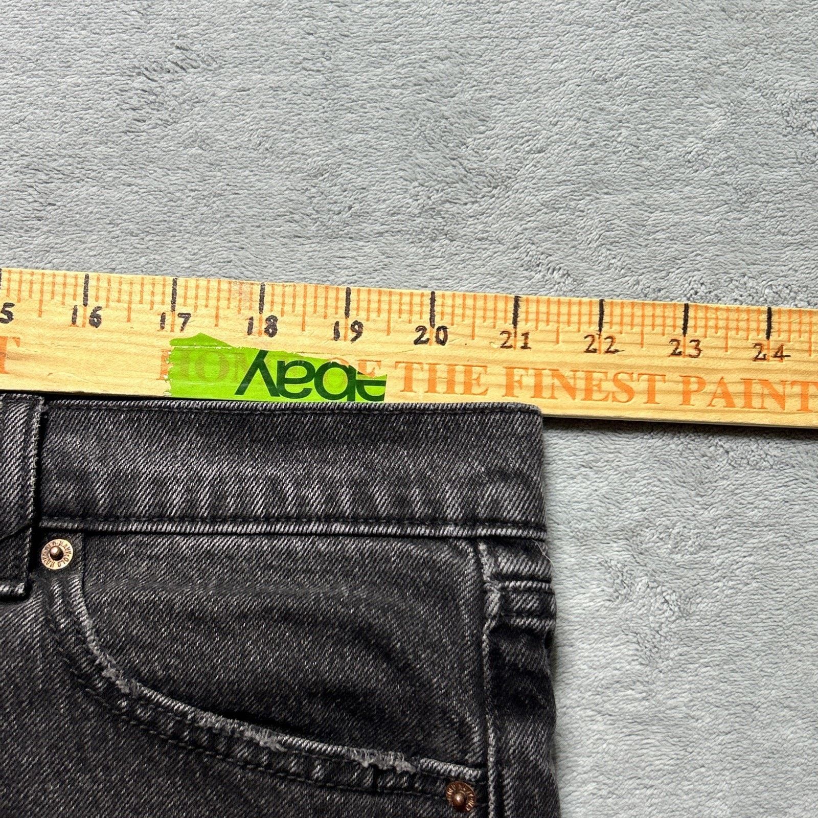 Old Navy Loose Baggy Jeans Women 18 42x27 Hamilton Black Wide Relaxed Size 40" / US 18 - 14 Thumbnail