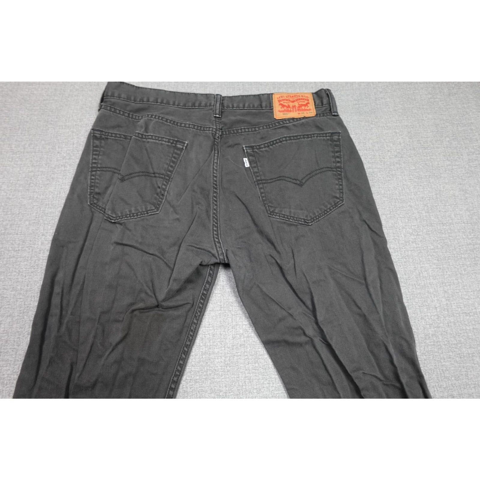 Levi's Levi's 505 Jeans Mens 36x34 Black Regular Fit Western Cowboy Rancher Dark Wash Size US 36 / EU 52 - 5 Thumbnail
