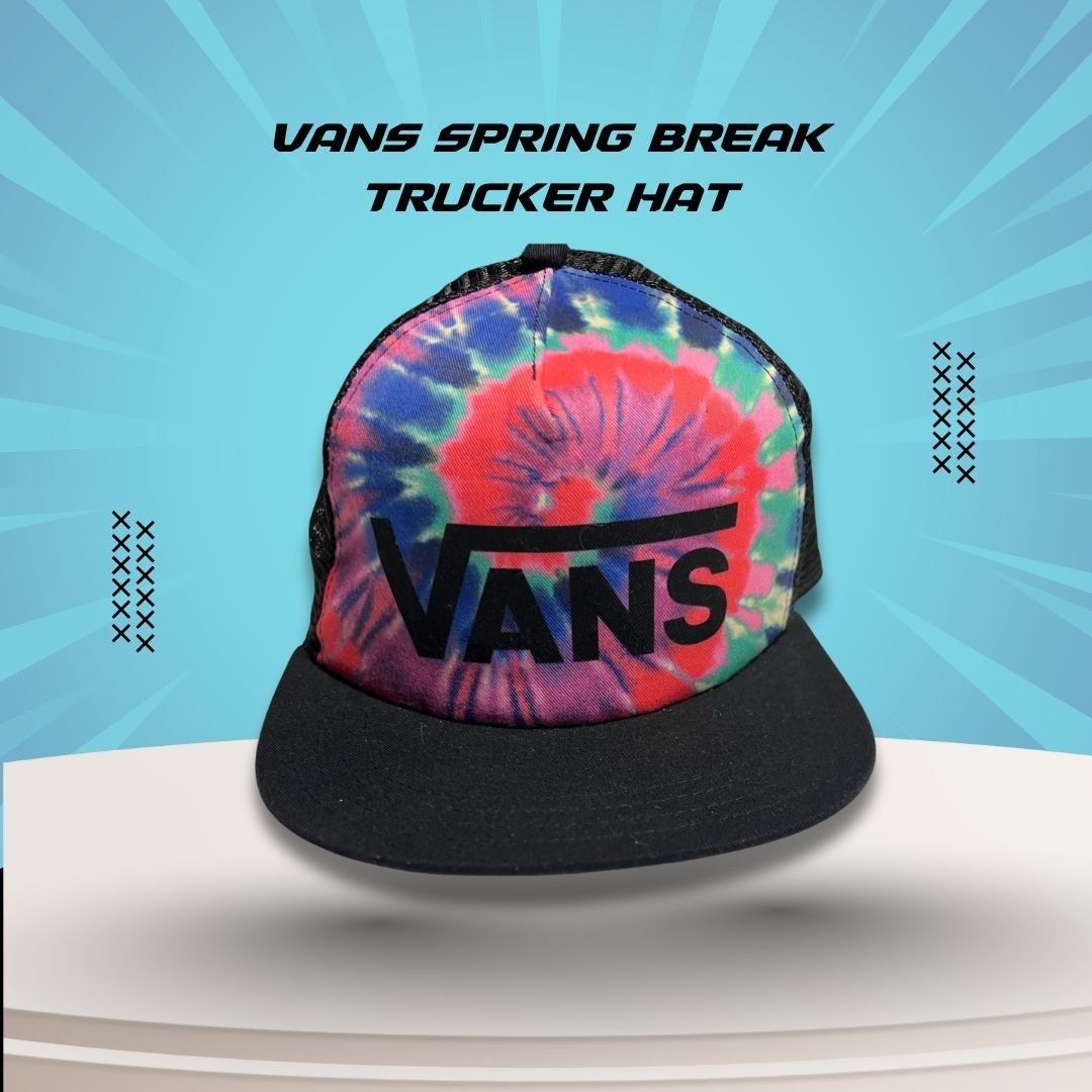Vans Vans Tie-Dye Trucker Hat Adjustable Snapback Unisex Size ONE SIZE - 1 Thumbnail
