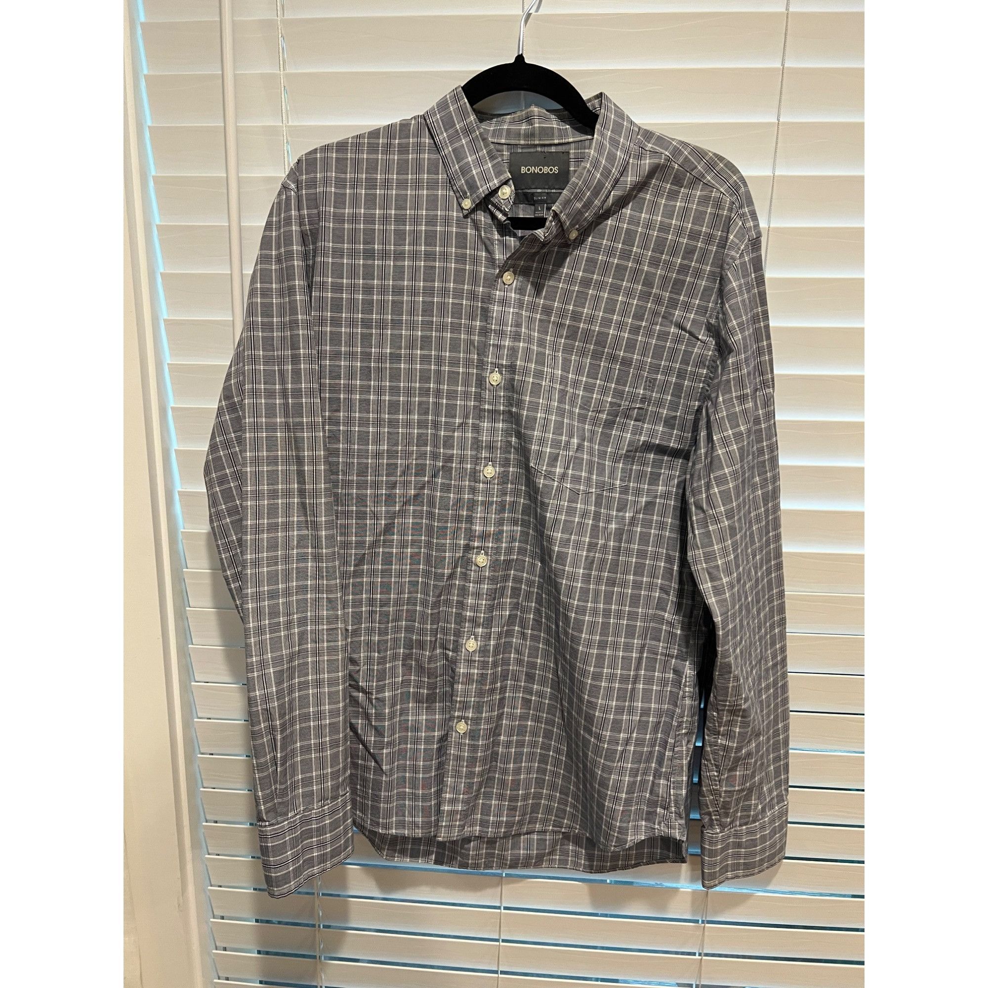 Bonobos Bonobos Slim Fit Long Sleeve Button Up Shirt - Size L Size US L / EU 52-54 / 3 - 1 Thumbnail