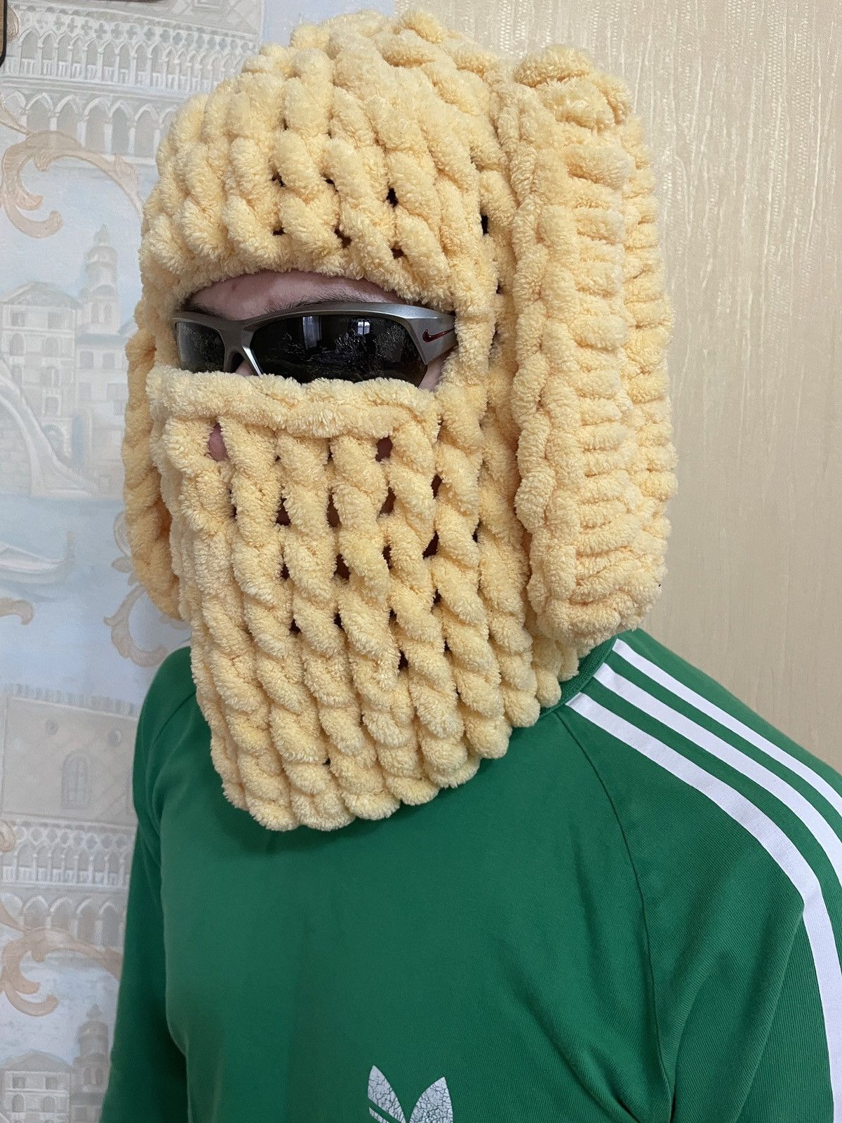 Handmade Bunny balaclava, ski mask, fun hat winter Size ONE SIZE - 2 Thumbnail