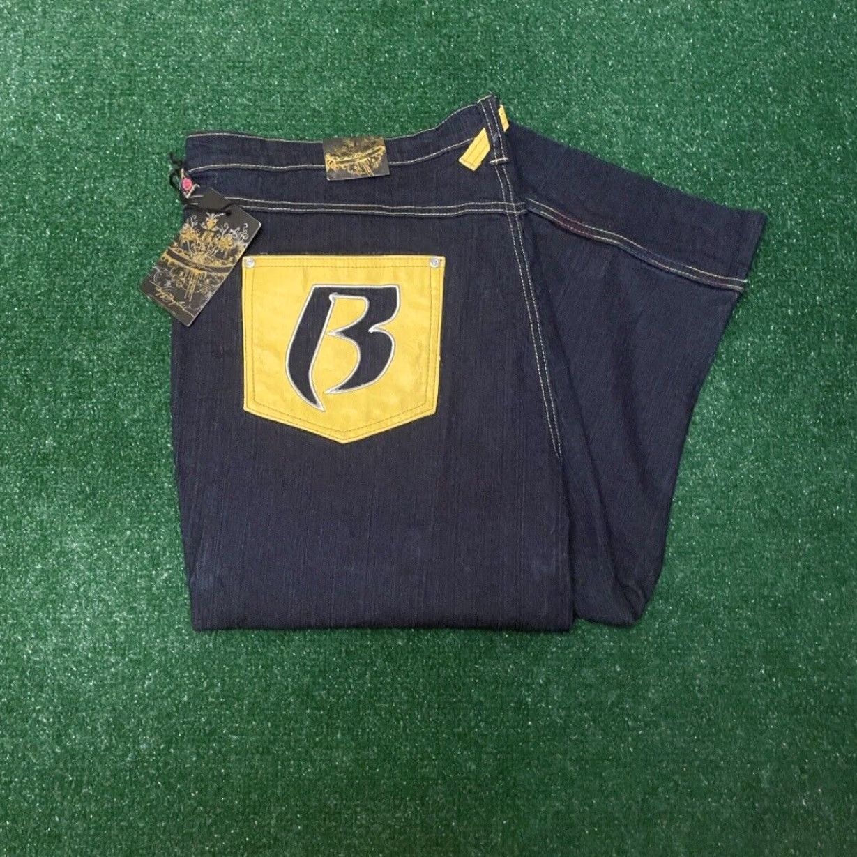 Vintage VINTAGE Ruff Ryders DMX Baggy Hip Hop Grunge Jeans Capris Womens Size 20 NWT Blue Capri Jeans Capris Hip Hop Grunge Y2K Pockets Womens Raff Ryders? Size 42" / US 20 - 6 Thumbnail