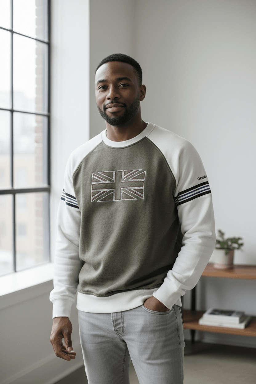 Reebok REEBOK Classic Big UK Flag Logo Sportswear Sweatshirts Size US L / EU 52-54 / 3 - 3 Thumbnail