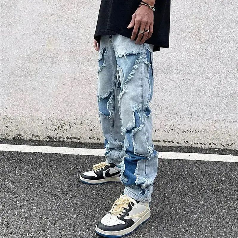 Japanese Brand Grunge Clothes Y2K Streetwear Hole Ripped Stacked Jeans Size US 30 / EU 46 - 3 Thumbnail