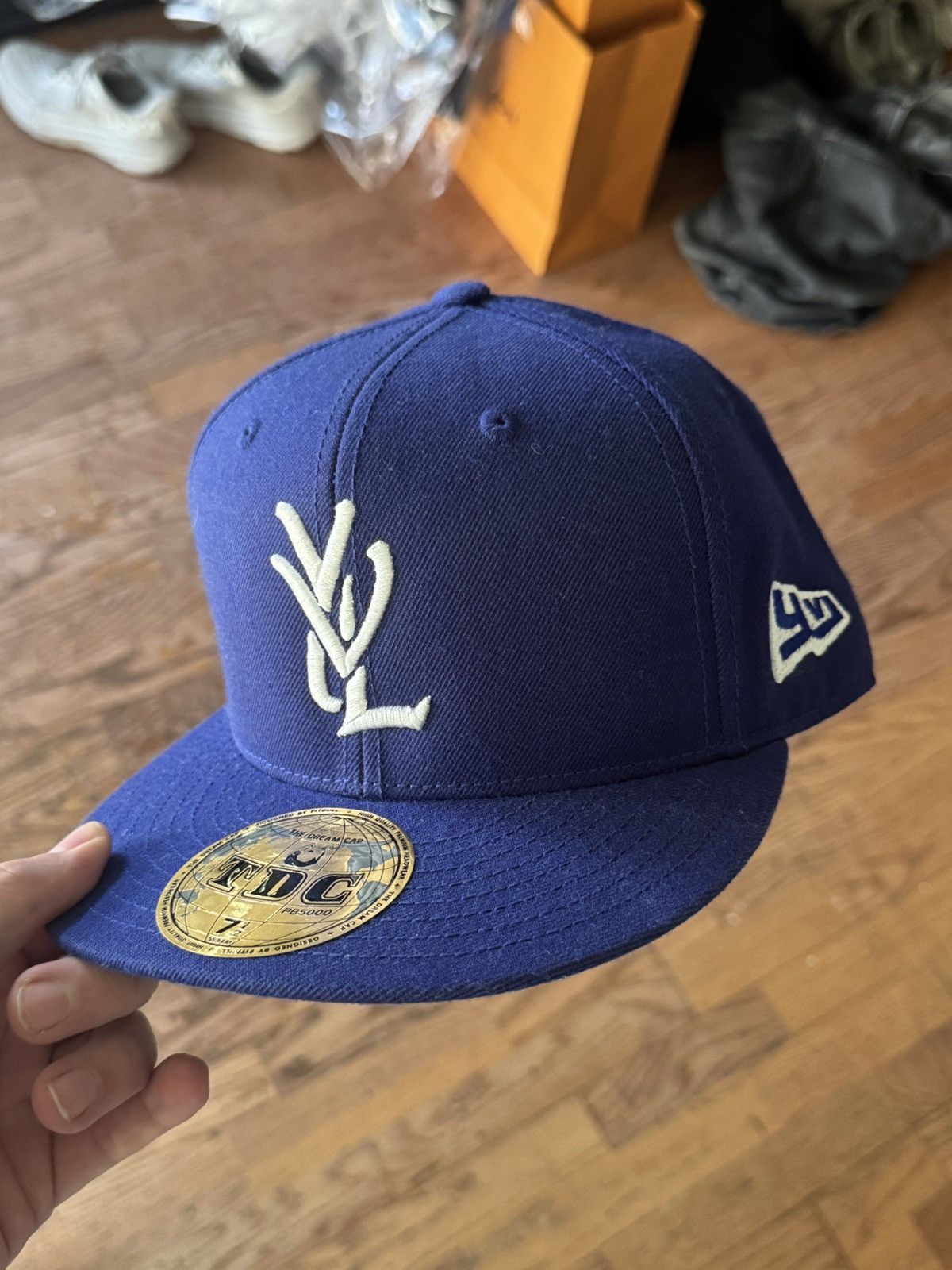 Playboi Carti Opium YVL Fitted hat Navy Blue size 7 brand new