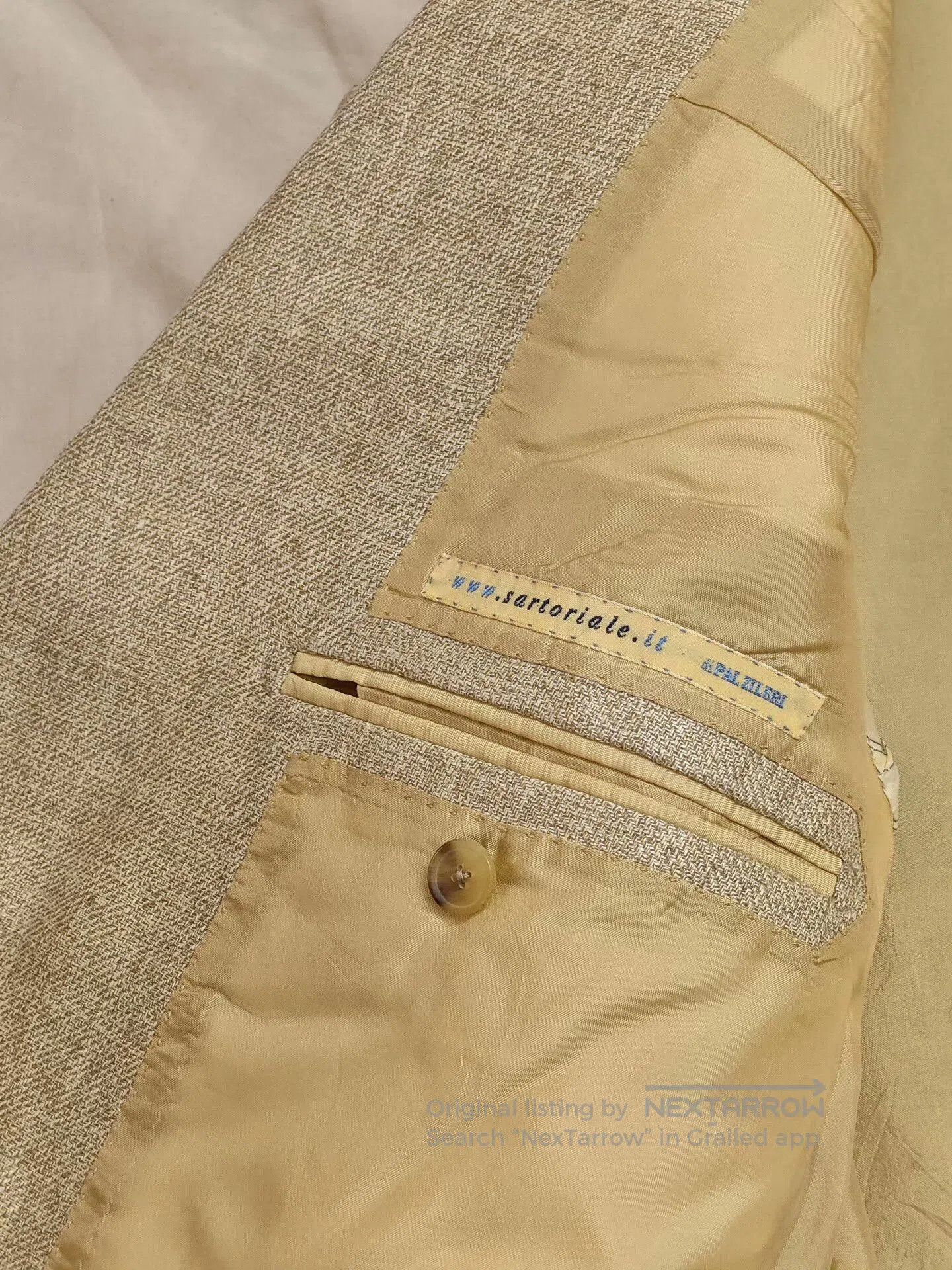 Pal Zileri Pal Zileri Beige Linen Jacket. Size US M / EU 48-50 / 2 - 7 Thumbnail