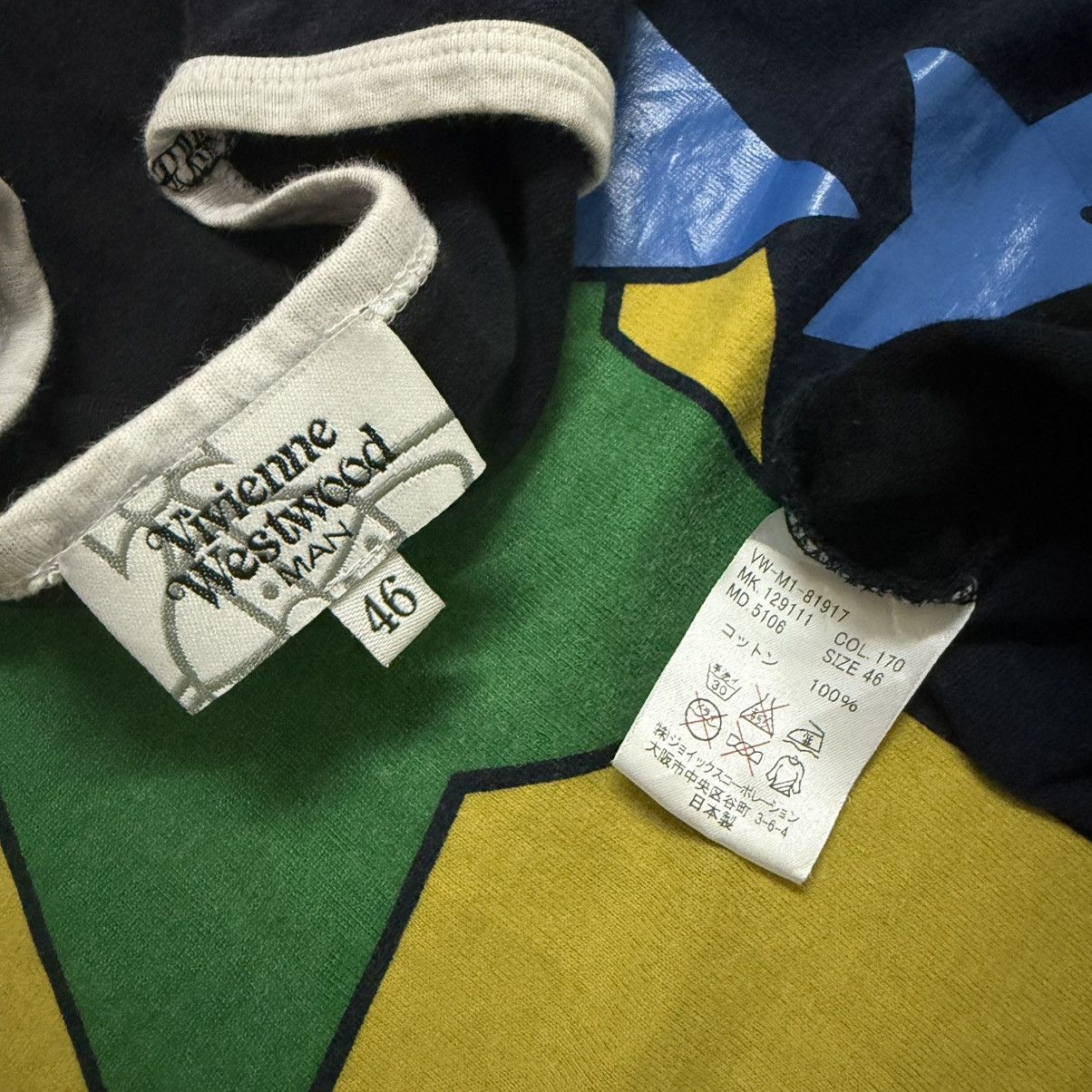 Vivienne Westwood Vivienne Westwood Saturn Classic Print Patchwork Tshirt Size US S / EU 44-46 / 1 - 5 Thumbnail