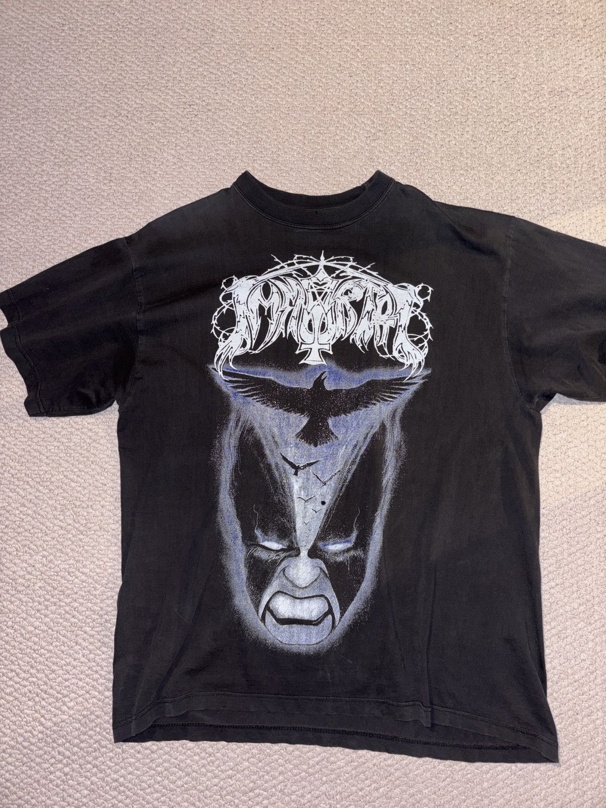 Vintage 1990s IMMORTAL ‘NEBULAR RAVENS WINTER’ TEE Size US XL / EU 56 / 4 - 1 Thumbnail