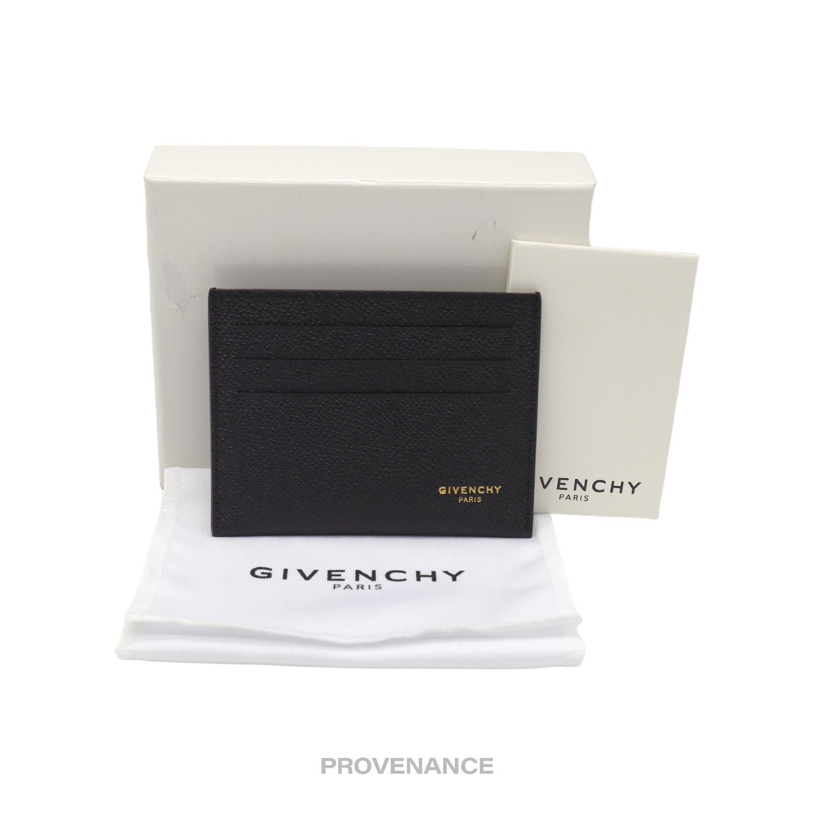 Givenchy 🔴 Givenchy 3CC LogoCard Holder - Black Leather Size ONE SIZE - 1 Thumbnail