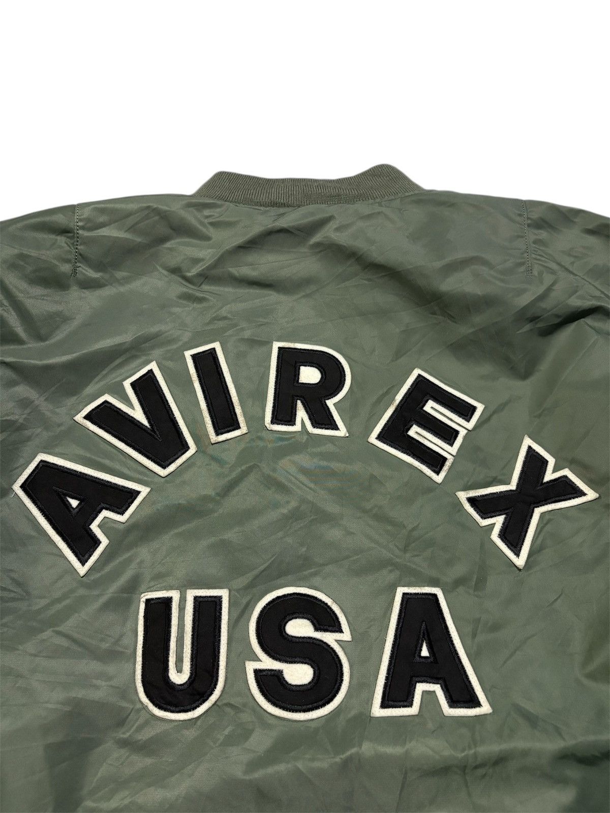 Avirex Vintage Avirex AVIREX USA script Bomber Jacket Army green Size US XXL / EU 58 / 5 - 2 Thumbnail