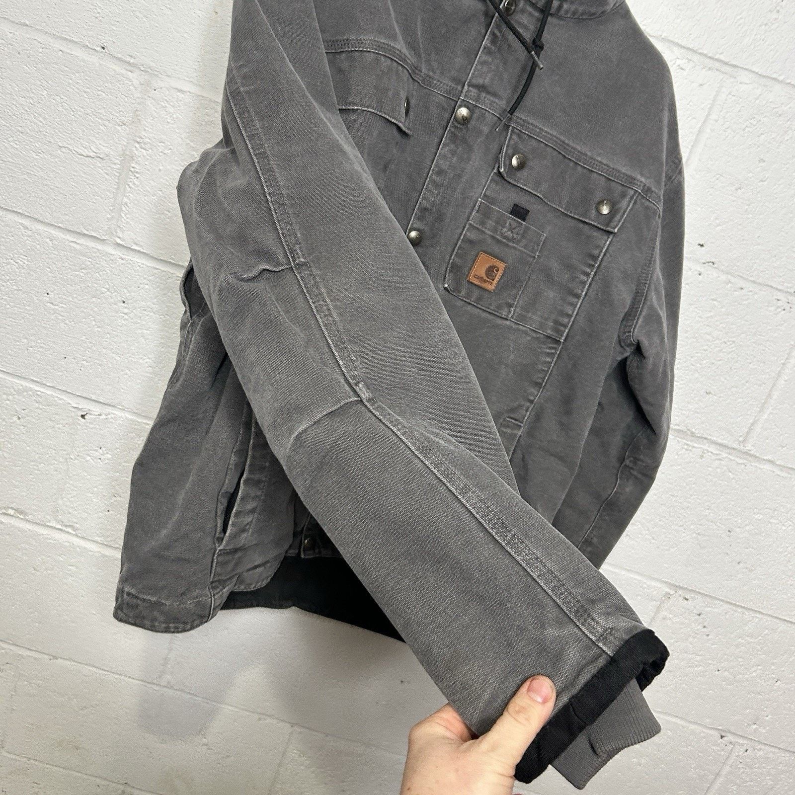 Carhartt Y2K Carhartt Sherpa-Lined Multi-Pocket Jacket “Gravel” J284 Size US M / EU 48-50 / 2 - 6 Thumbnail