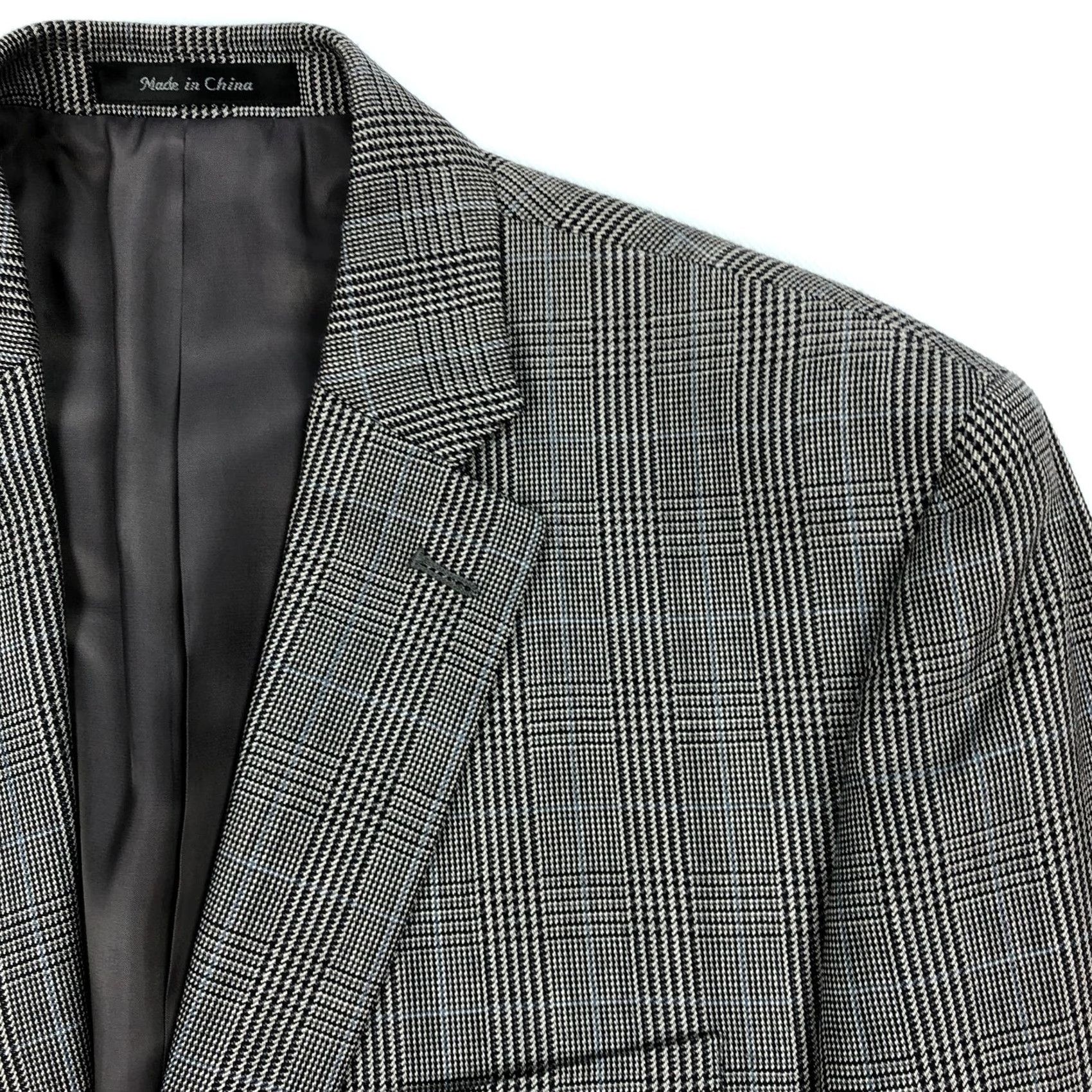 Ralph Lauren Ralph Lauren Blazer Wool Glen Check Mens 42L Gray Prince Wales Double Vent Notch Lapel 2 Button Suit Jacket Sport Coat Size 42R - 2 Thumbnail