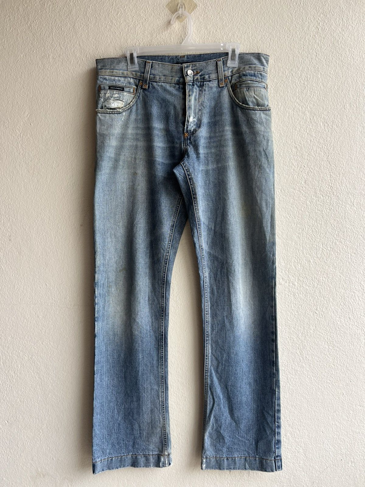Dolce & Gabbana Vintage Dolce & Gabbana Distress Dirty Mud Denim Loose Jeans Size US 32 / EU 48 - 2 Thumbnail