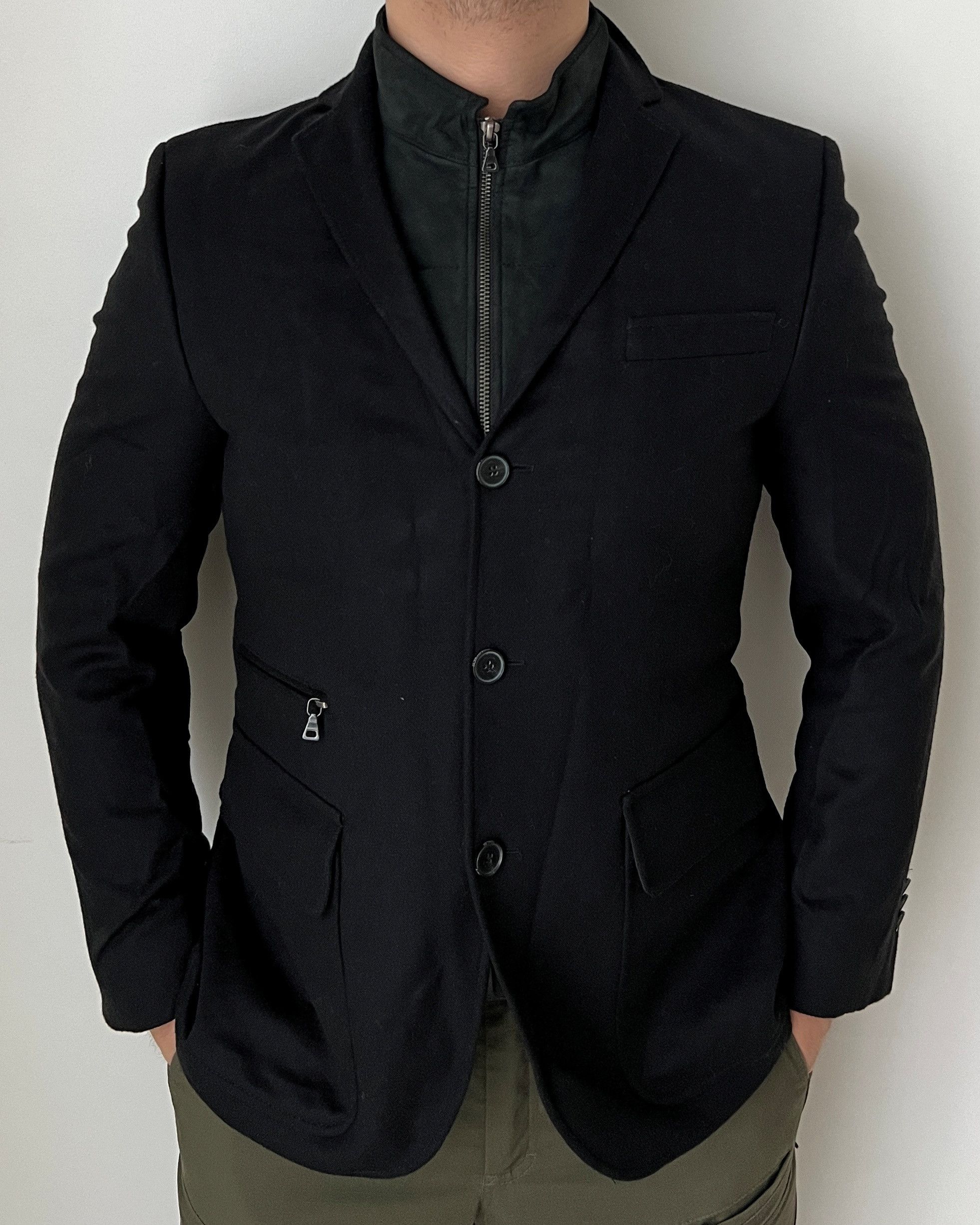 Karl Lagerfeld KARL LAGERFELD WOOL BLAZER JACKET Size US M / EU 48-50 / 2 - 1 Thumbnail