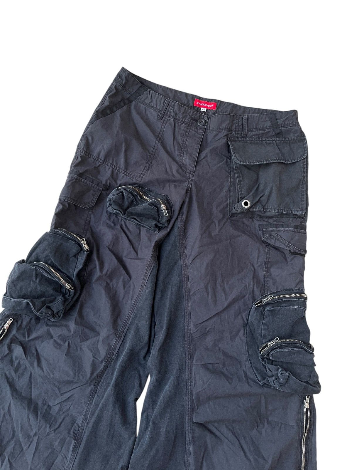 Japanese Brand Oversized Multi Pocket Cargo Pants FREE WW SHIPPING Size US 33 - 3 Thumbnail
