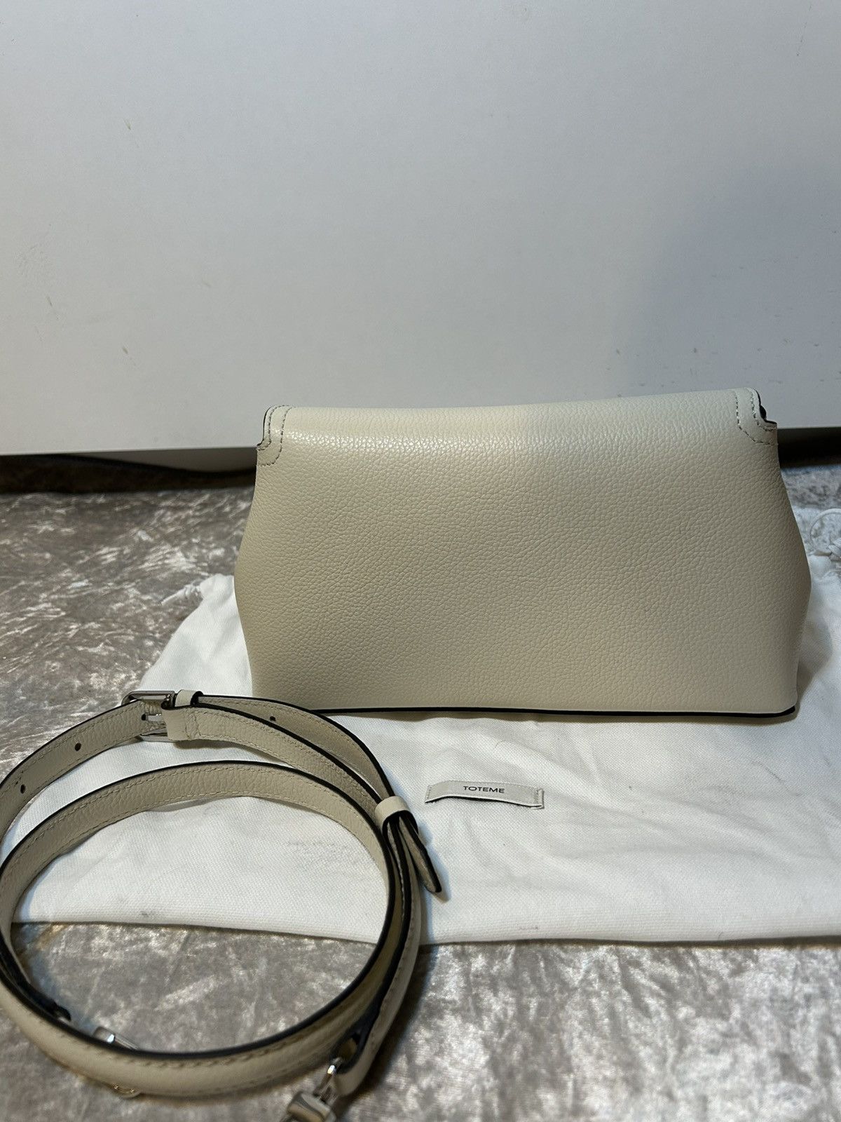 Toteme Totême T-Lock Clutch White Size ONE SIZE - 14 Thumbnail