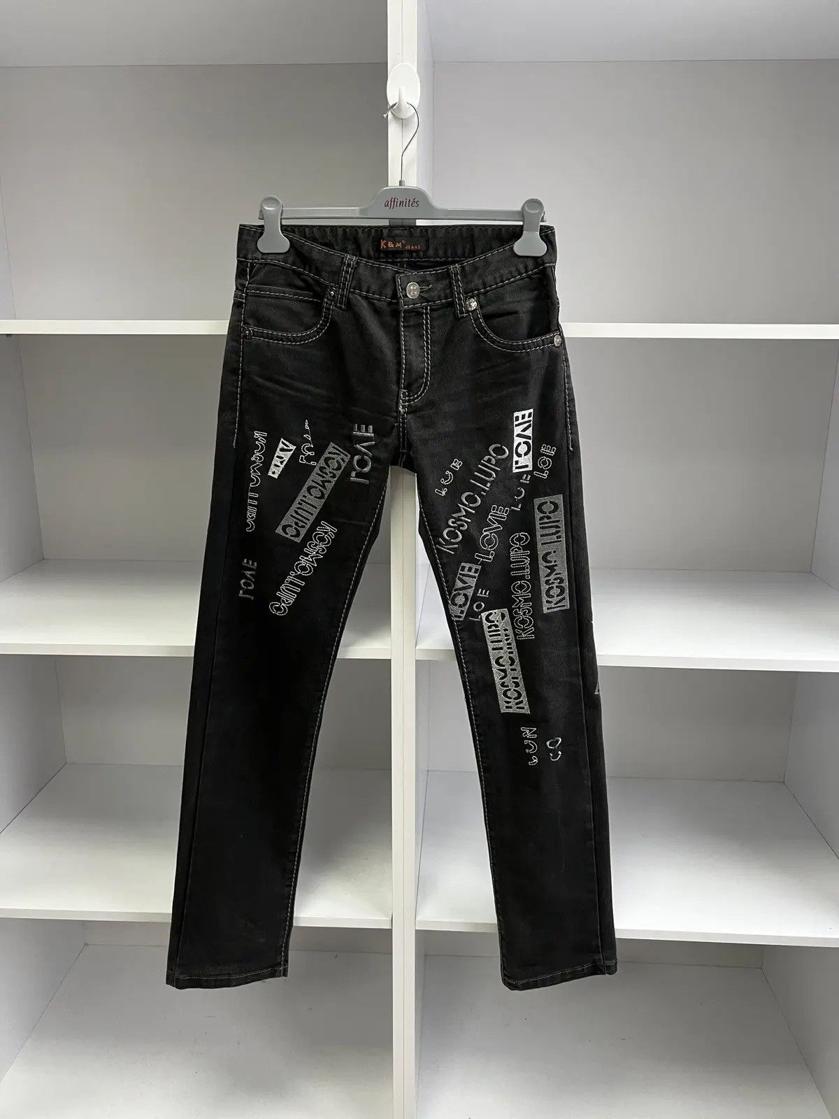 Japanese Brand × Vintage Vintage Kosmolupo Y2K Japanese Style Archival Black Pants Size US 30 / EU 46 - 3 Thumbnail