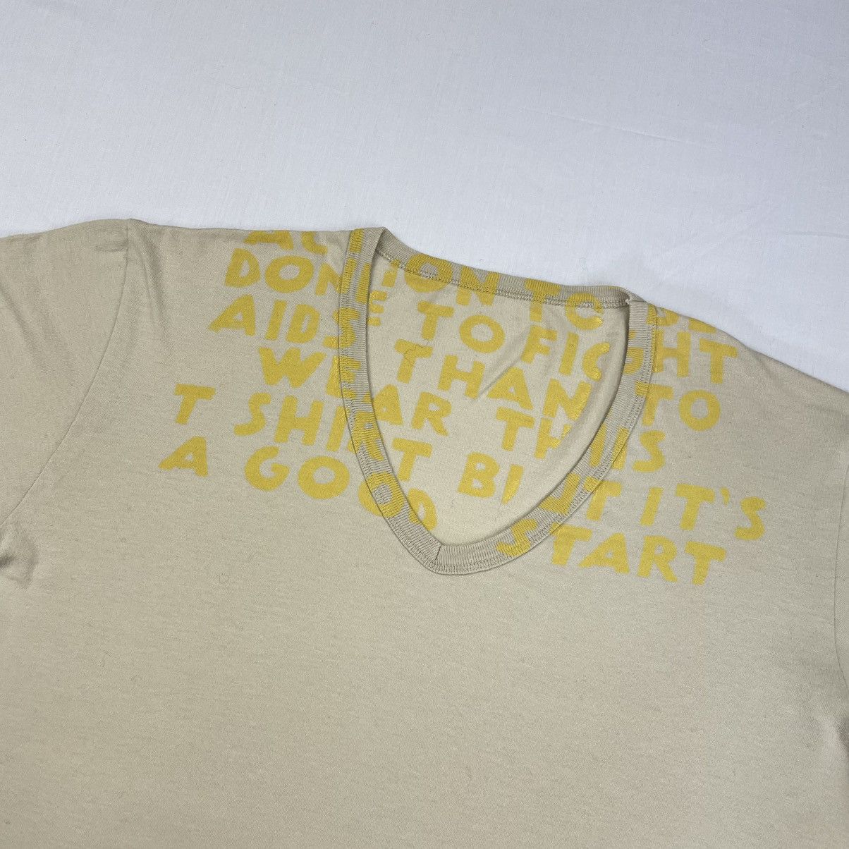 Maison Margiela 2001 Maison Margiela Aids Charity Overprint T-Shirt Vintage Size US M / EU 48-50 / 2 - 3 Thumbnail