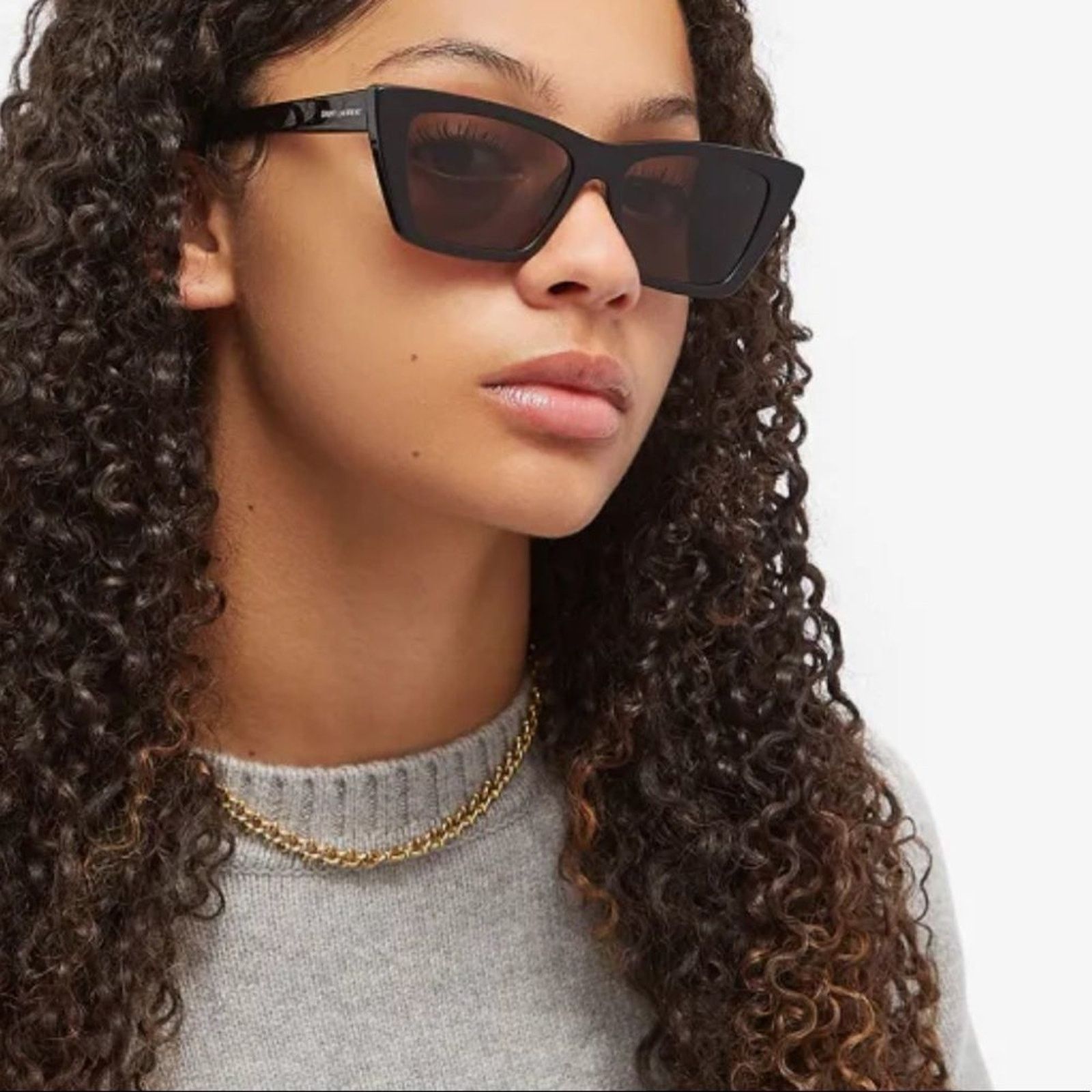 Saint Laurent Paris BRAND NWT Saint Laurent SL 276 Mica Black/Grey Sunglasses Size ONE SIZE - 1 Thumbnail