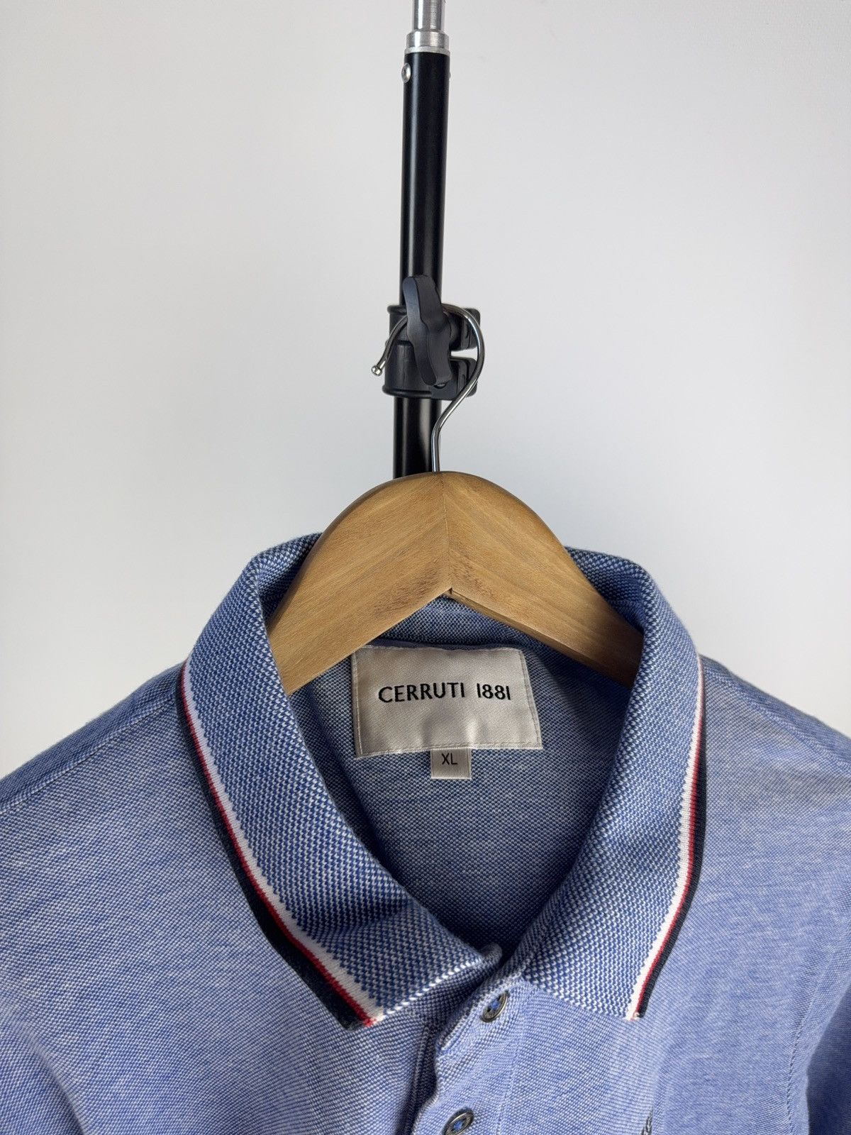 Cerruti 1881 × Designer Cerruti 1881 Blue Long Sleeve Polo Shirt – Size L-XL Size US L / EU 52-54 / 3 - 5 Thumbnail