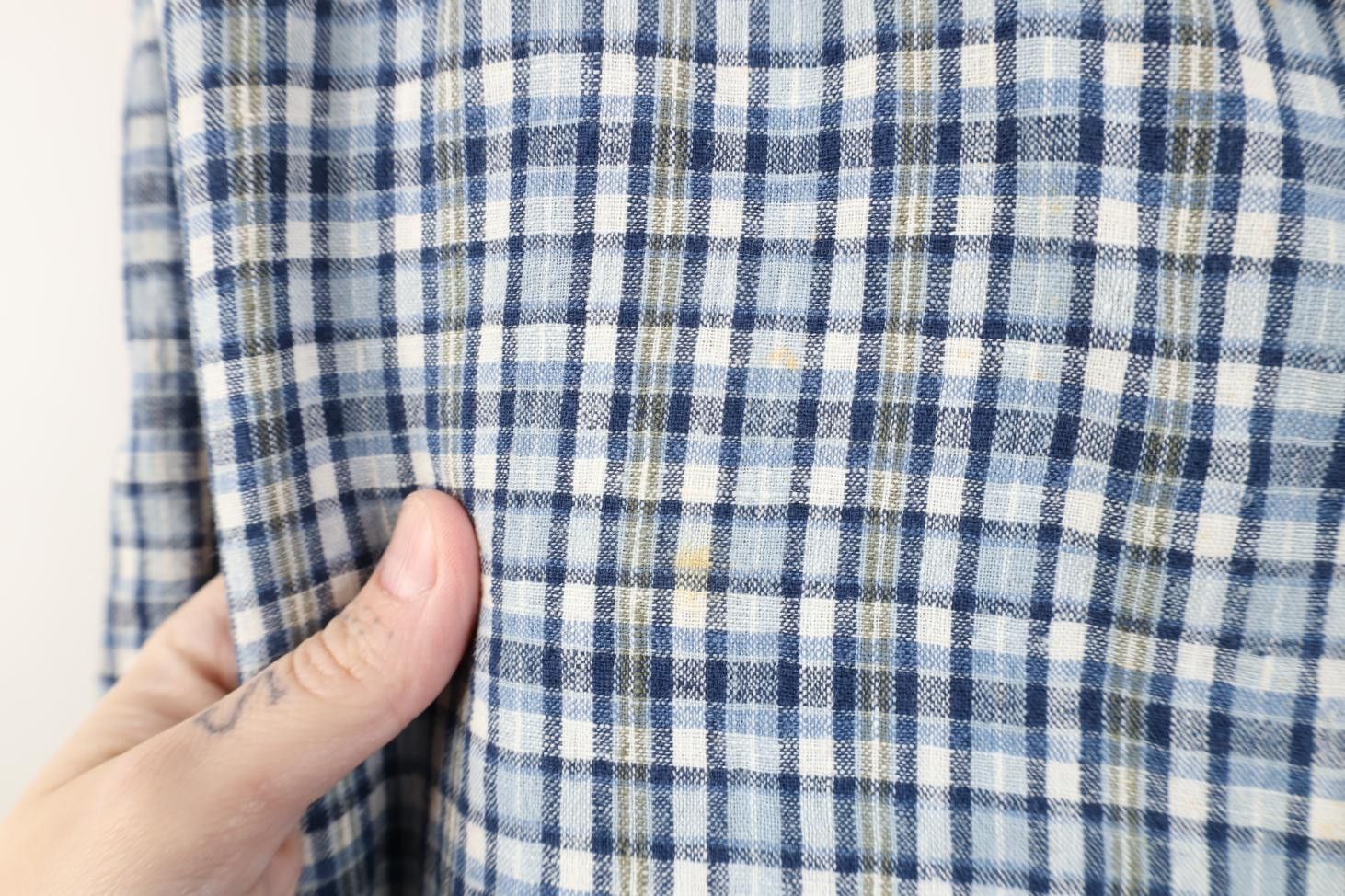 Vintage Vintage 90s Streetwear Looped Collar Button Shirt Plaid Size US L / EU 52-54 / 3 - 6 Thumbnail