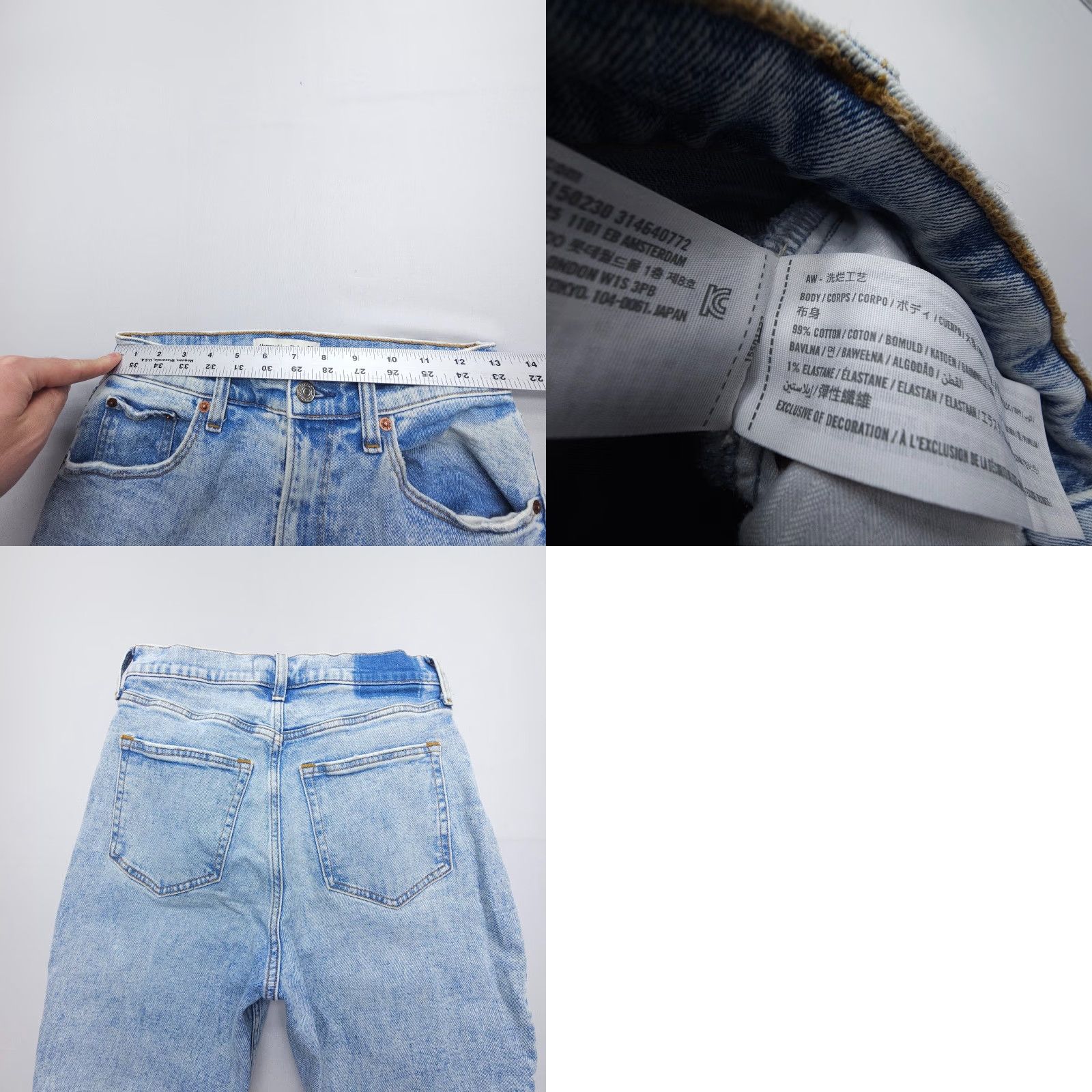 Abercrombie & Fitch Abercrombie & Fitch The Ankle Straight Ultra High Rise Jeans Size 26 Light Denim Blue 5-Pocket Womens 90s Size 26" / US 2 / IT 38 - 8 Thumbnail
