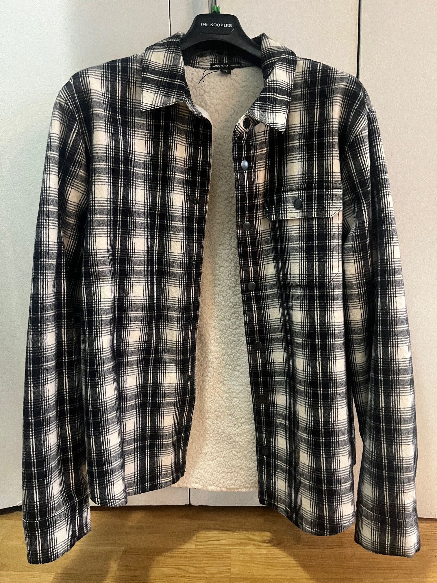 James Perse James Perse Plaid Shearling Shirt Jacket Size US M / EU 48-50 / 2 - 2 Thumbnail