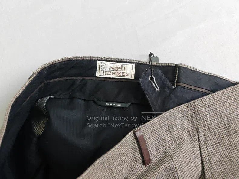 Hermes Hermes Men's Casual Trousers, Vintage Houndstooth Check, 1 Size 40R - 3 Thumbnail