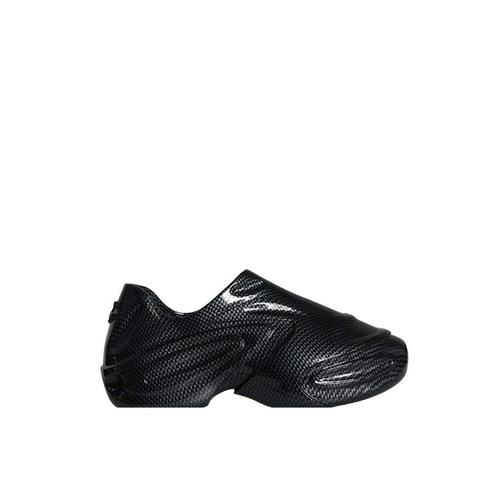 Dolce & Gabbana Dolce & Gabbana Black Foiled Rubber Toy Low Top Men Sneakers Size US 11 / EU 44 - 1 Thumbnail