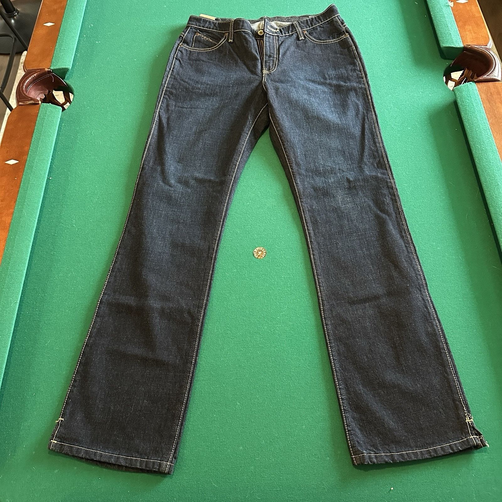 Wrangler Wrangler Cash Women’s No Gap Jeans 11/12 x 34 Dark Wash NWT Size 34" / US 12 / IT 48 - 1 Thumbnail