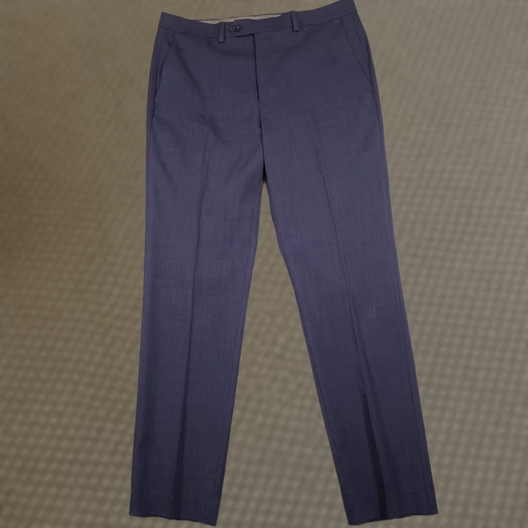Michael Kors Michael Kors Dress Pants Mens 34x32 Blue Flat Front Stretch Slacks Business Size US 34 / EU 50 - 1 Thumbnail