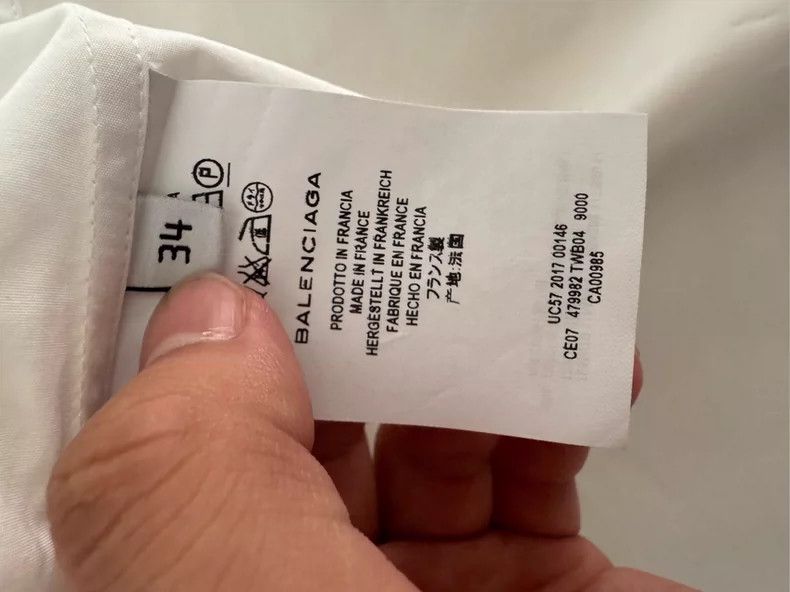 Balenciaga Balenciaga size 34 White Shirt Size XS / US 0-2 / IT 36-38 - 4 Thumbnail