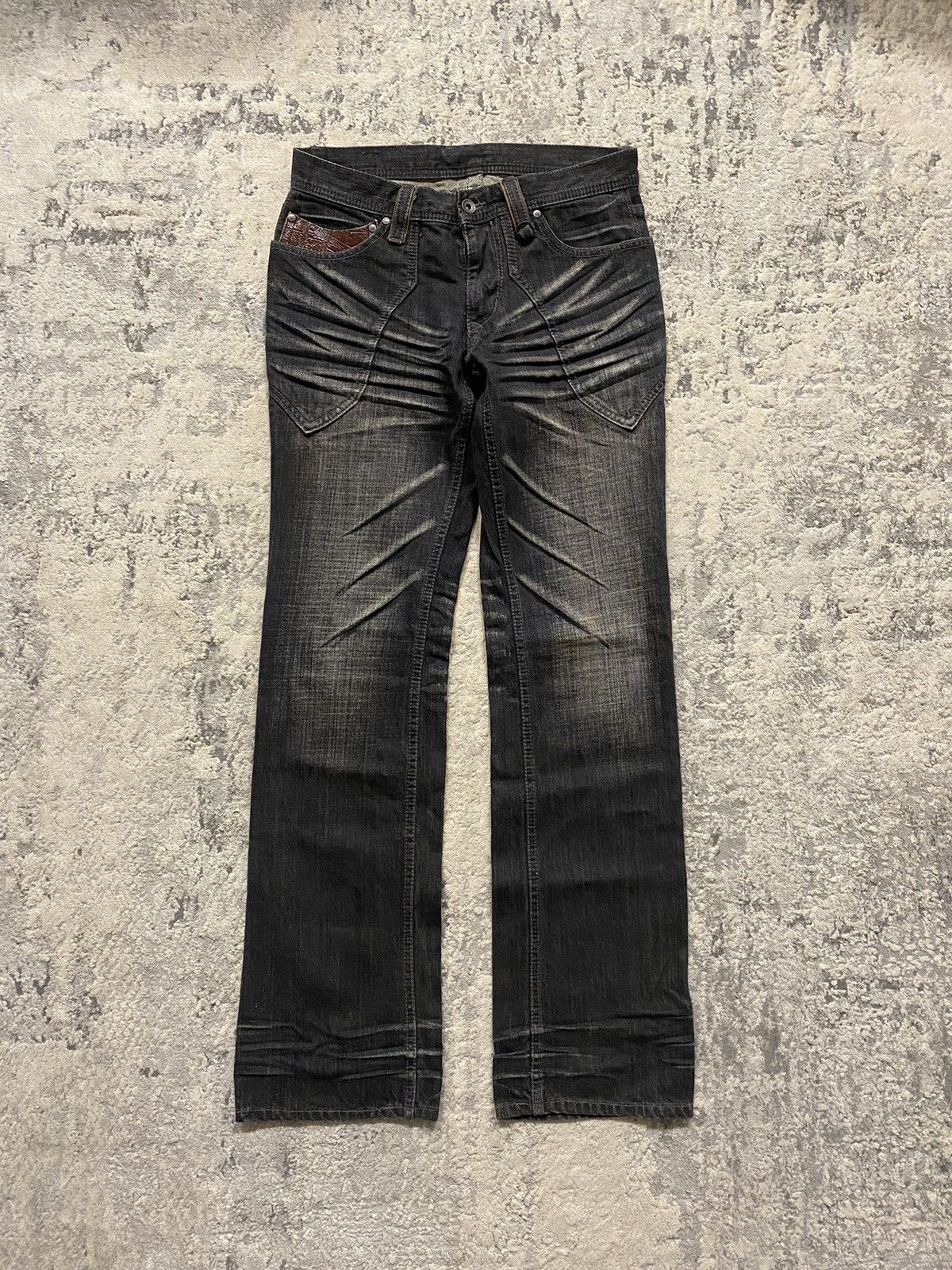image of Nicole Club For Men - Claw Mark Bootcut Denim in Black (Size 30)