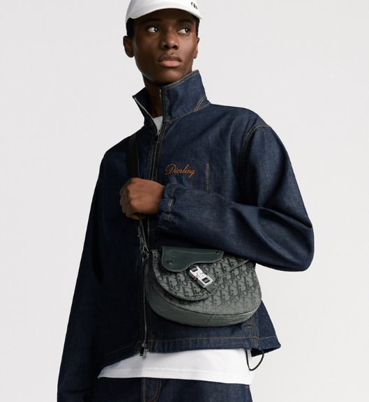 Dior o1w1db10426 1ADPO3 Size :OS / Saddle Messenger Bag in Gray Size ONE SIZE - 7 Thumbnail